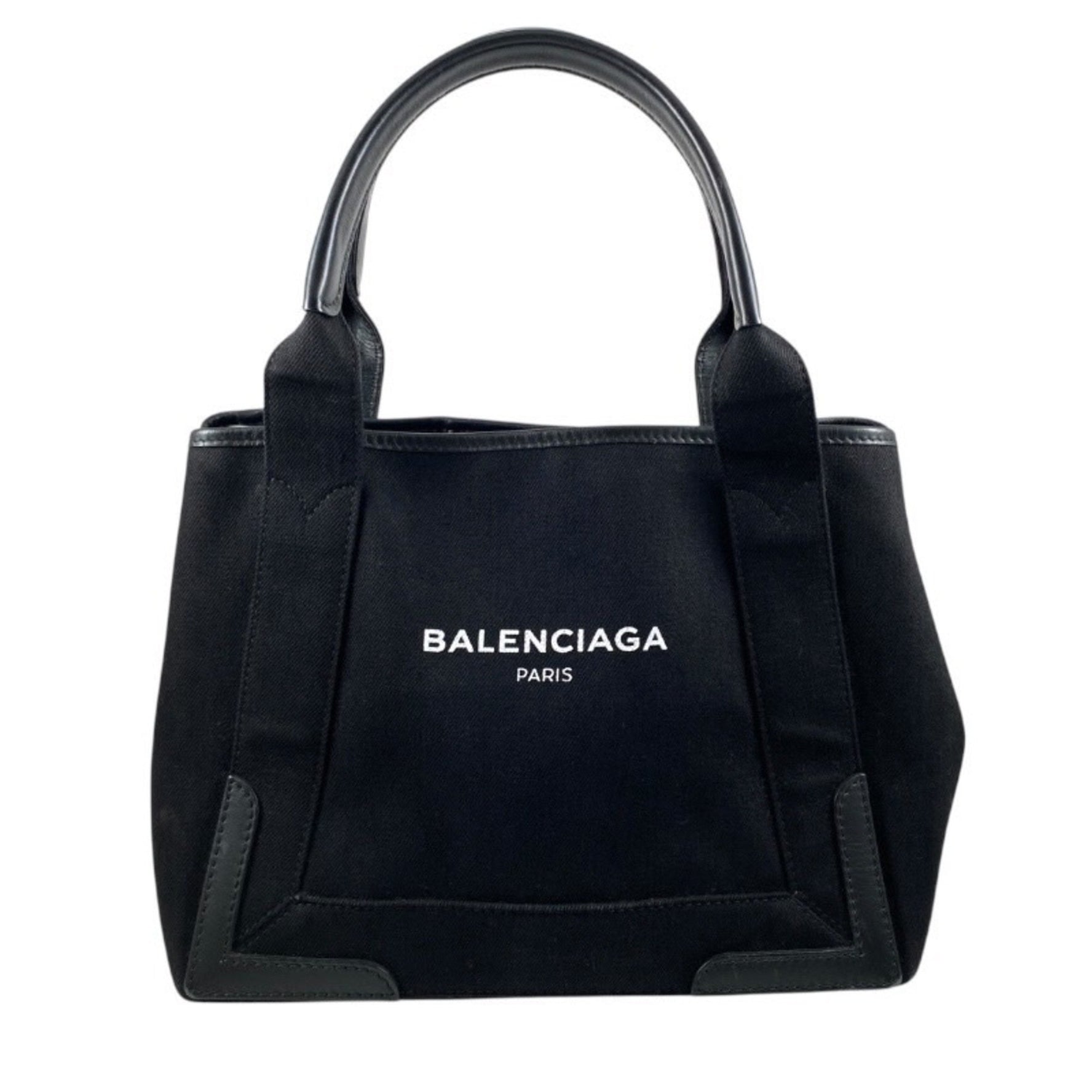 BALENCIAGA Cabas S Cotton Canvas Handbag with Pouch