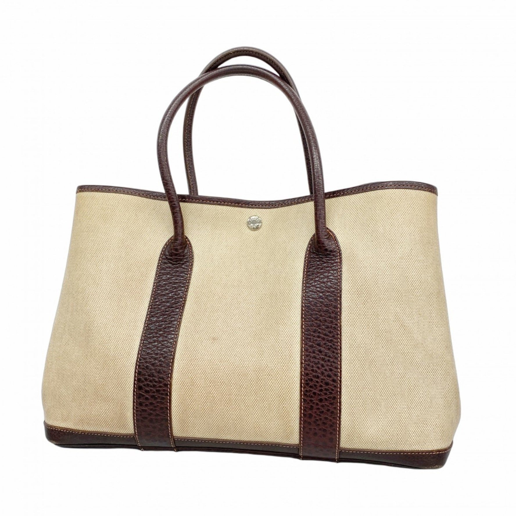 Hermes Hermès Garden PM Tote Bag in Toile Ash (F Stamp)