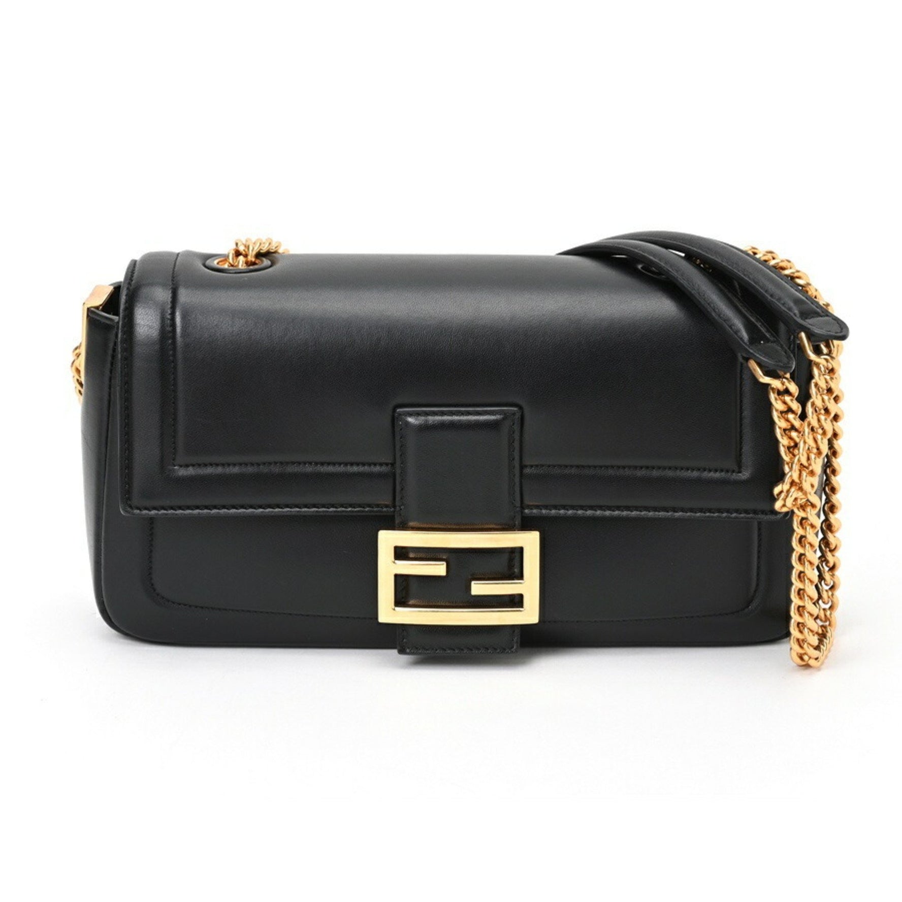 FENDI Baguette Chain Shoulder Leather