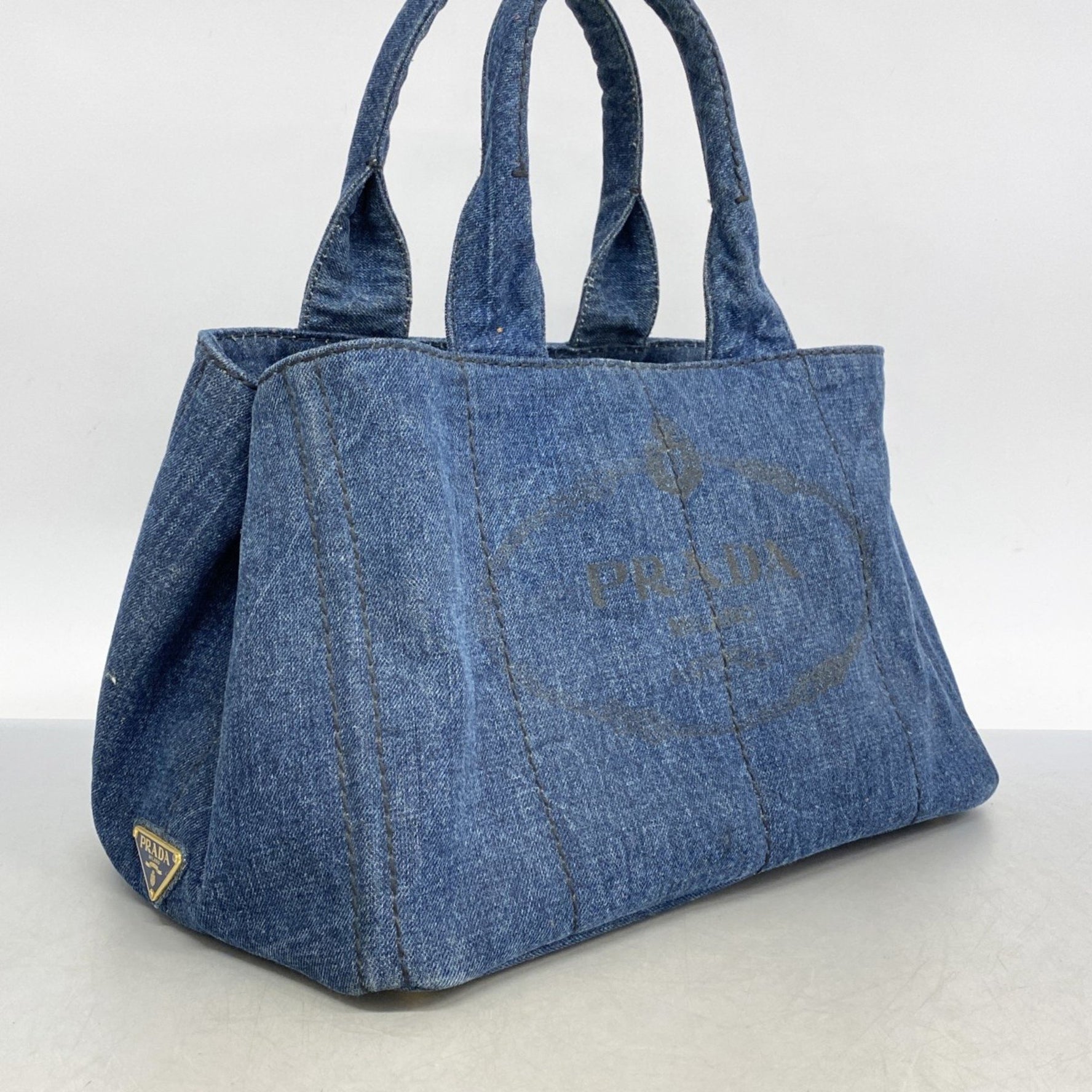 Prada Canapa Denim Tote Bag