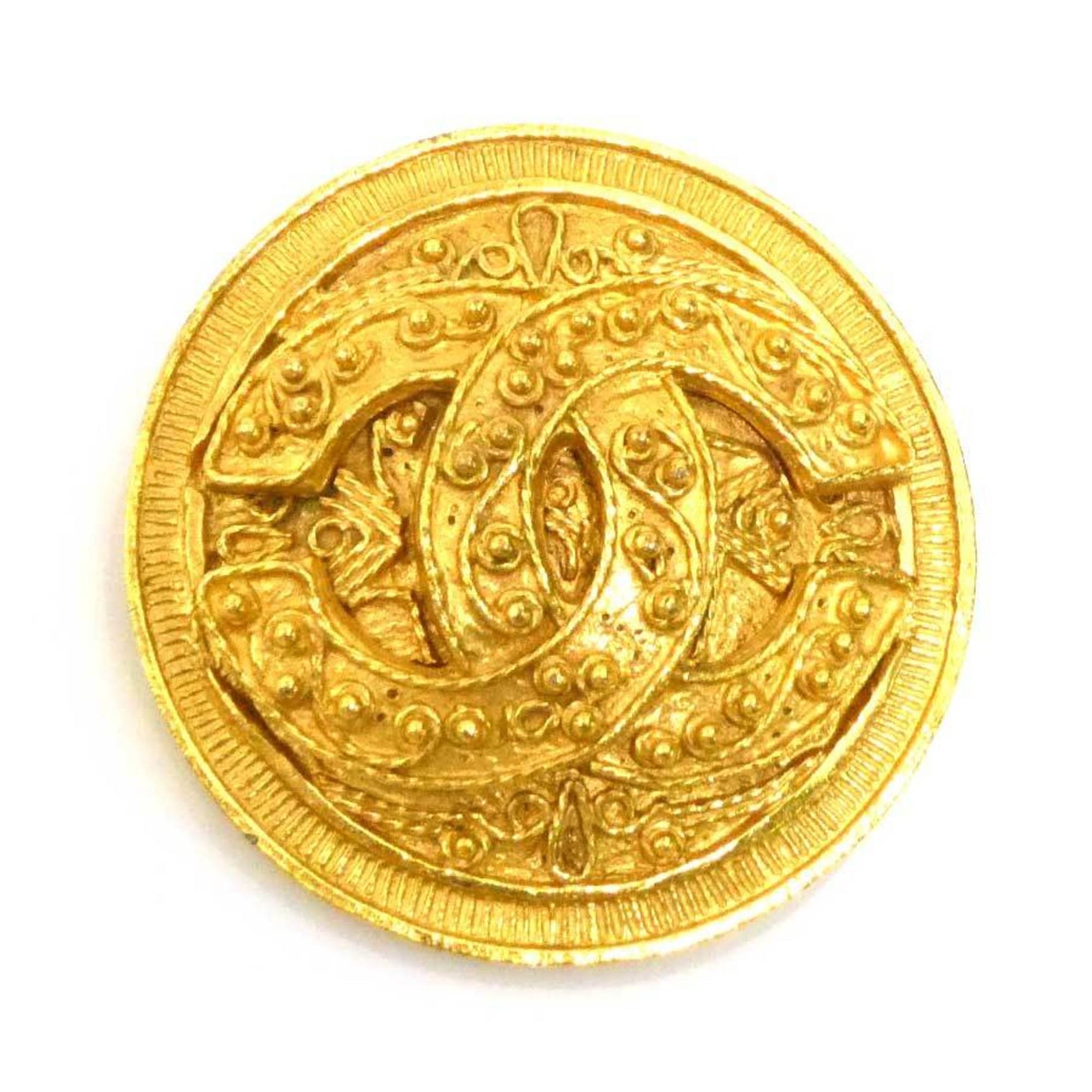 CHANEL Brooch Coco Mark Metal