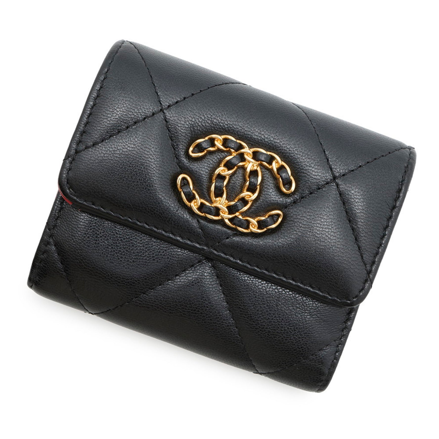 Chanel Tri-fold Wallet, 19 flap, compact wallet, lambskin