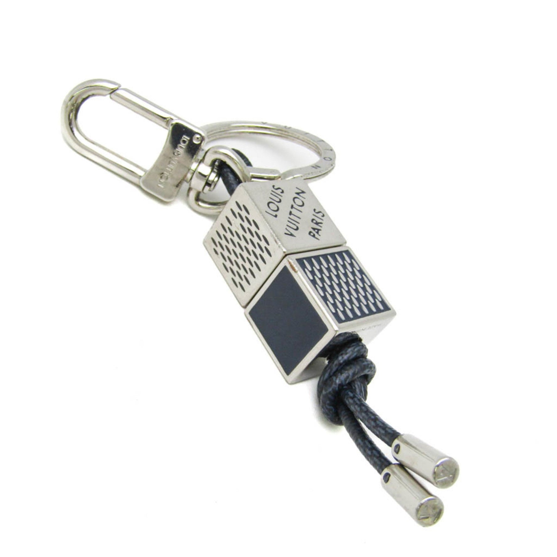 Louis Vuitton Damier Graphite Damier Dice Keyring (Damier Graphite,Silver)