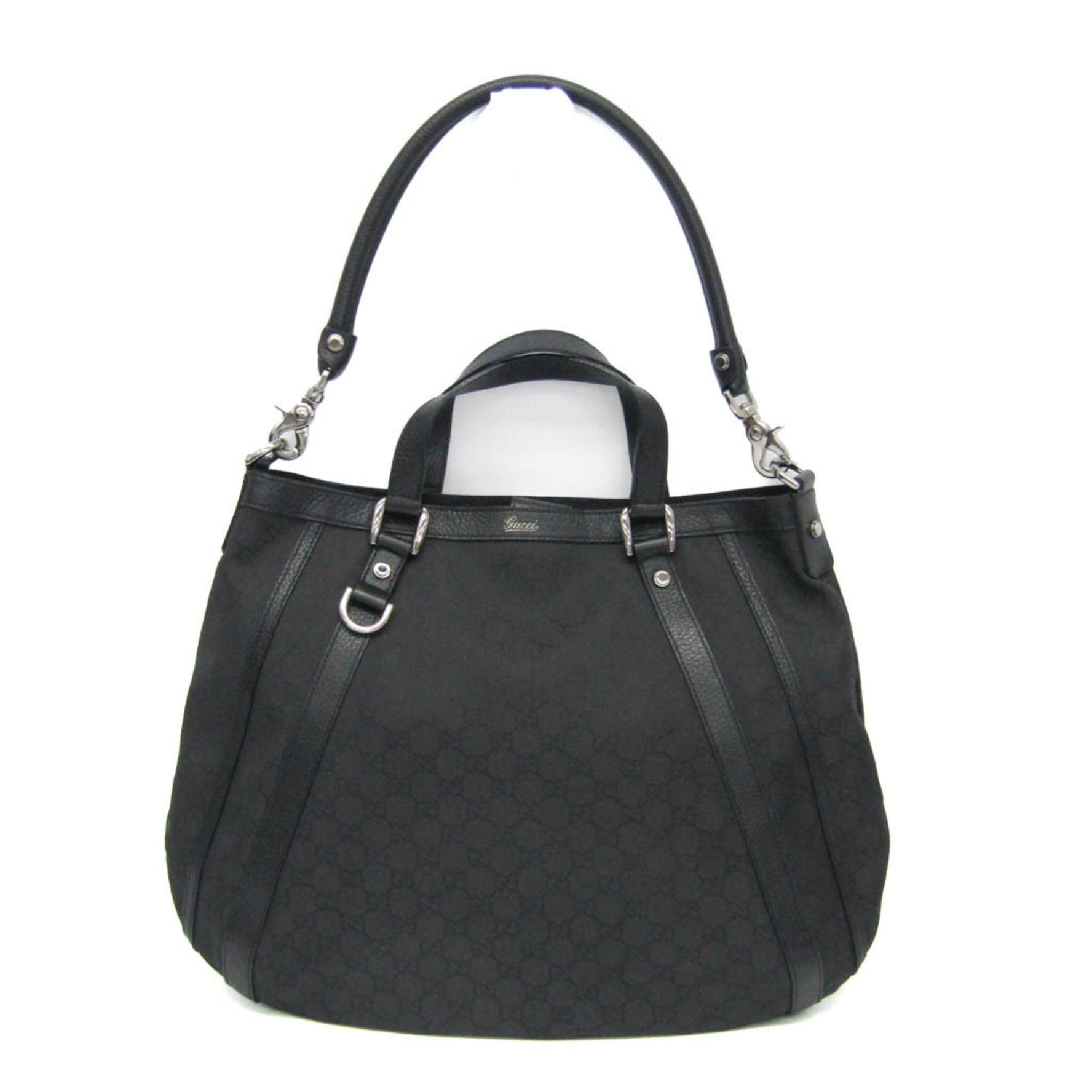 Gucci GG Pattern Leather,Nylon Handbag,Tote Bag