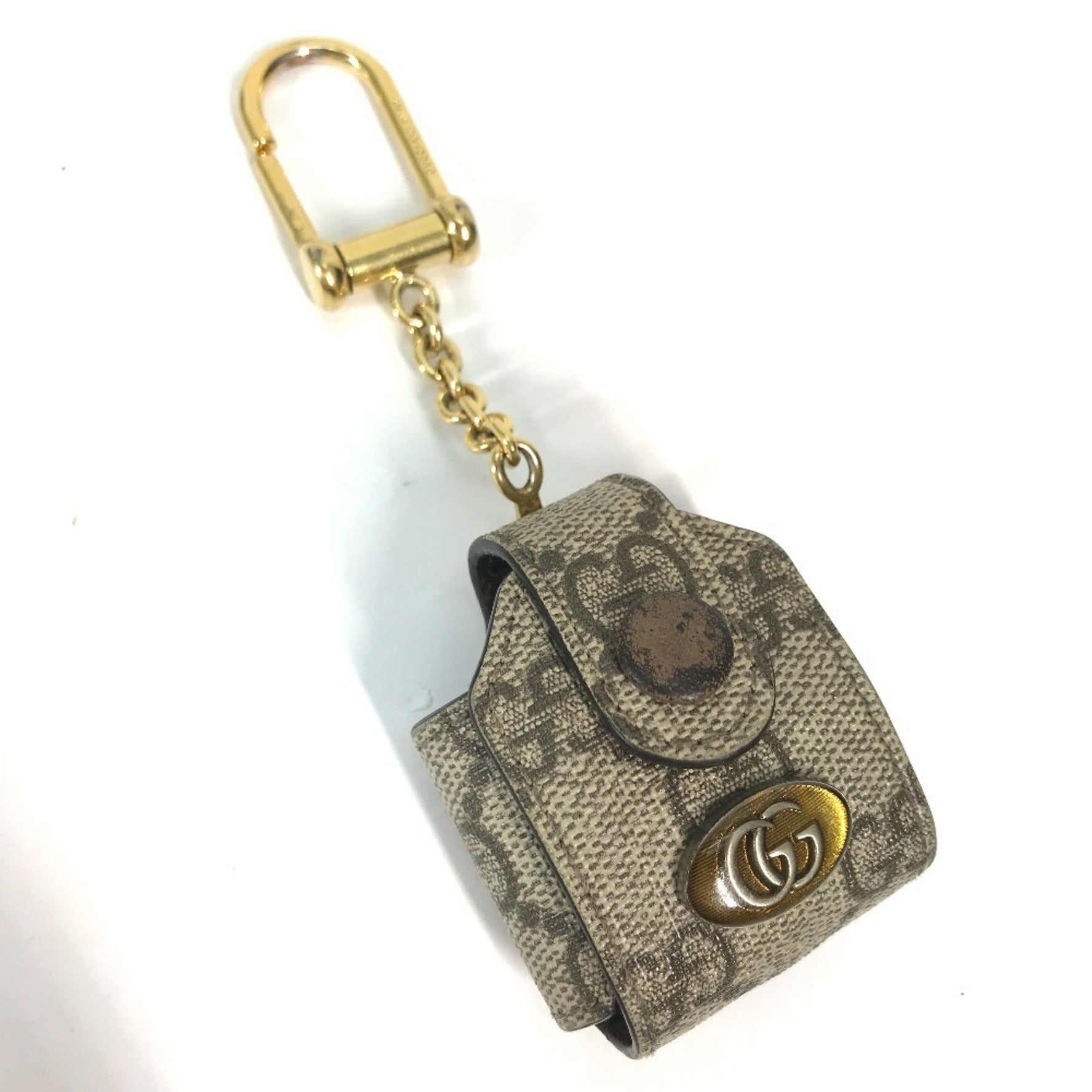 GUCCI GG Supreme Airpods Case Apple Earphone Canvas Beige
