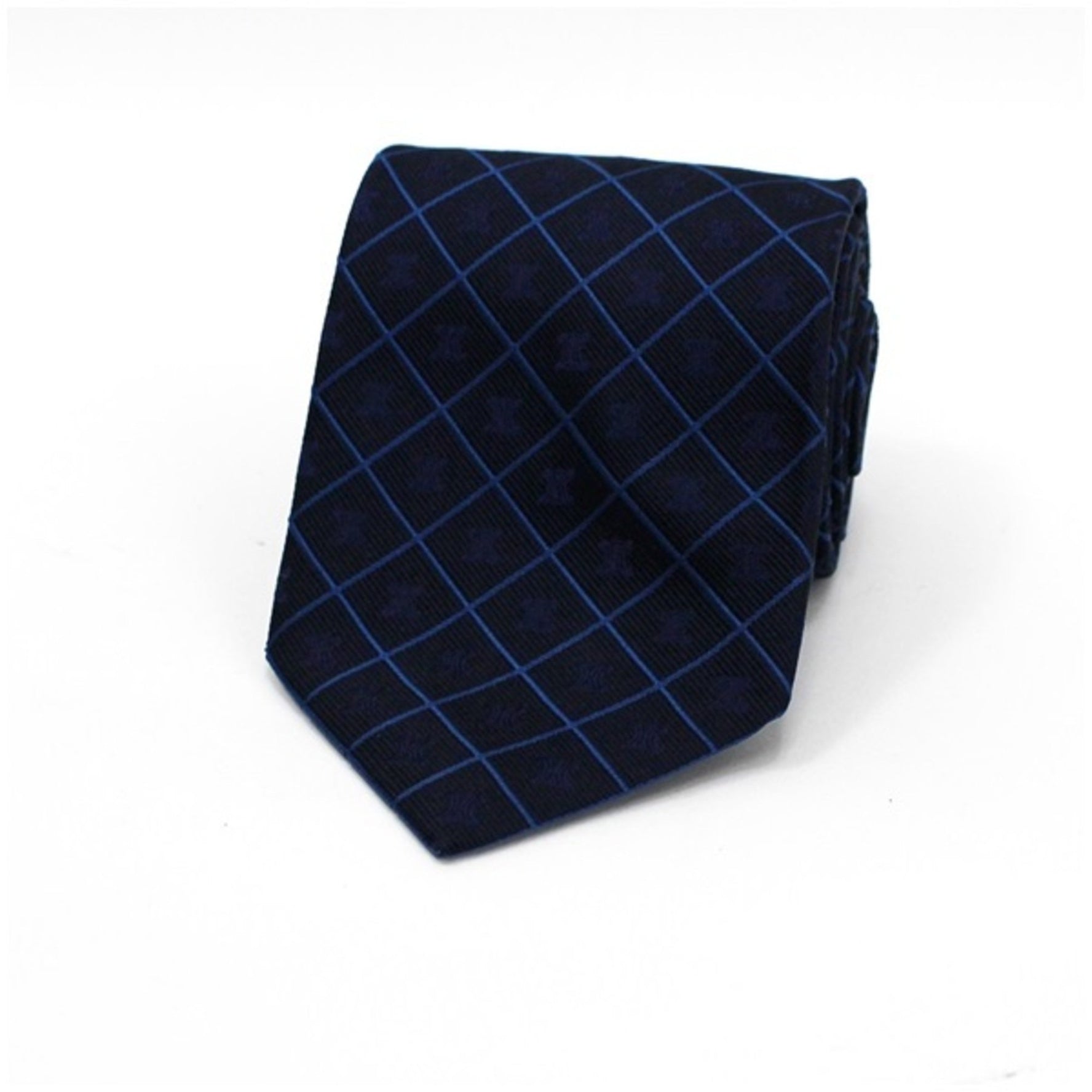 Celine Silk Necktie Plaid Macadam