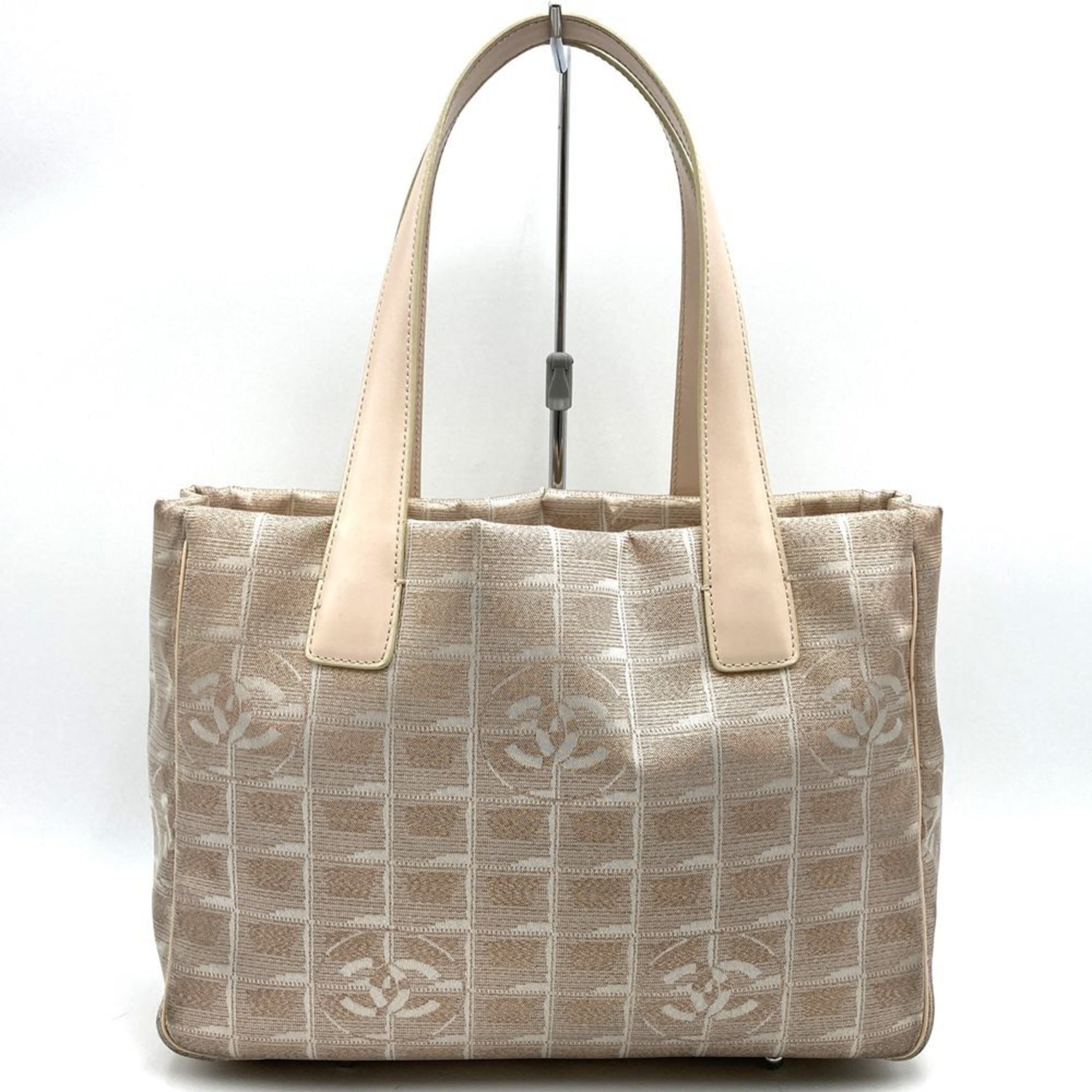 CHANEL New Travel Line PM Tote Bag, Handbag, Nylon, Metallic