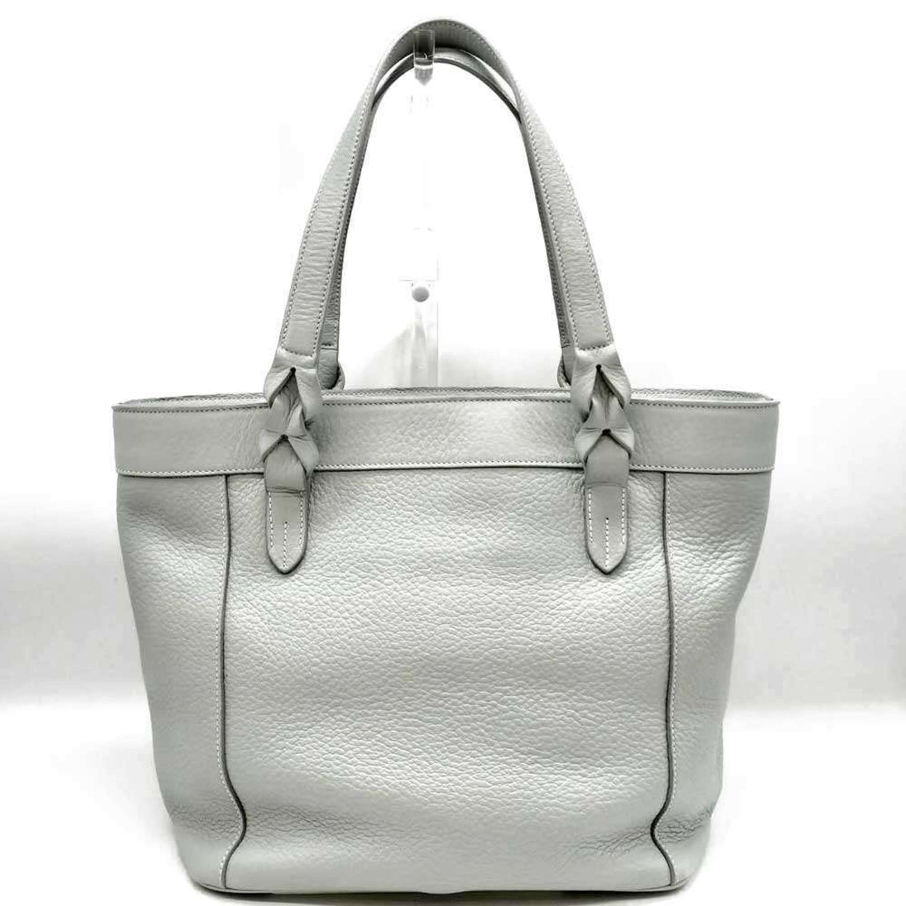 Loewe Fusta handbag, baby blue leather tote bag with anagram