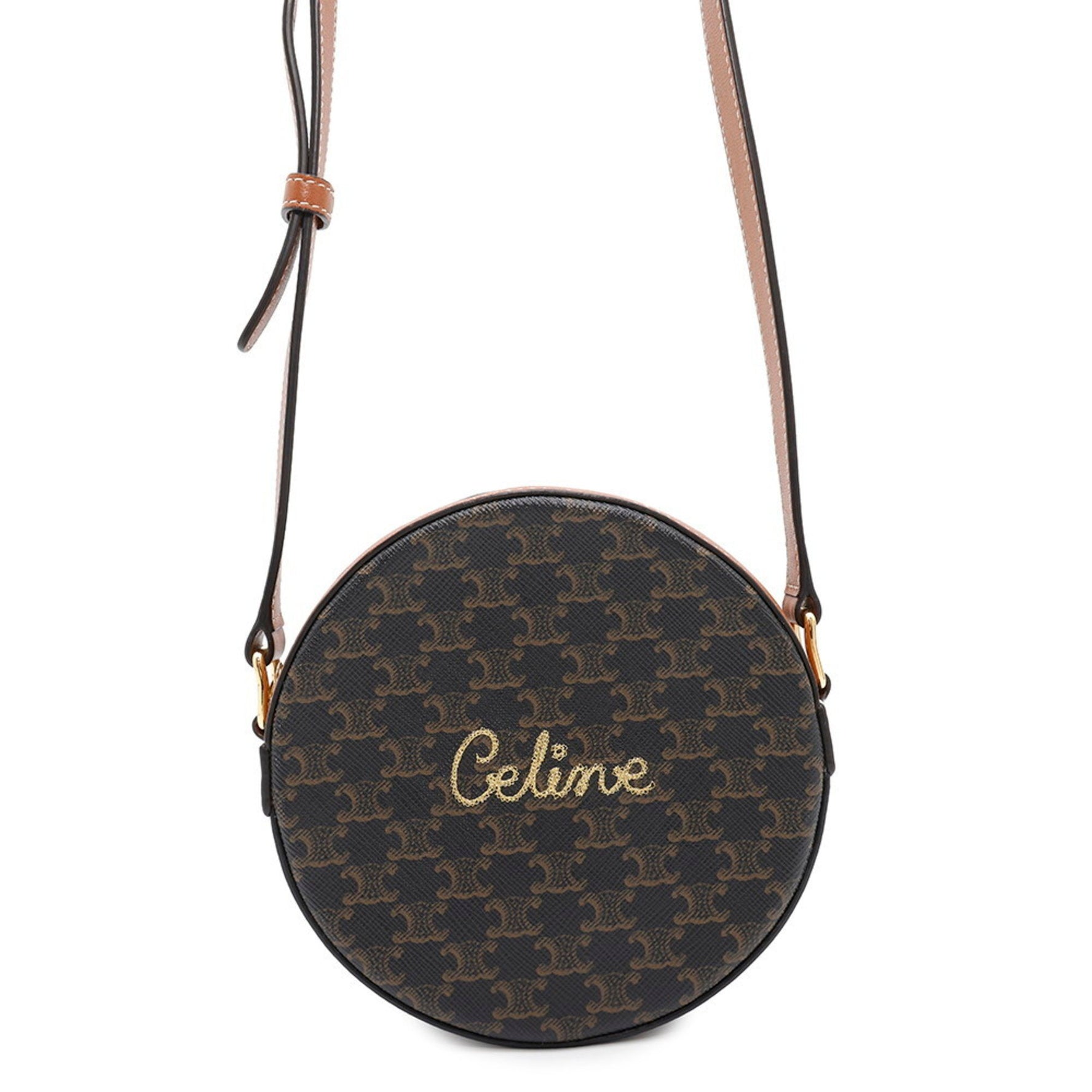 Celine Shoulder Bag Triomphe Round Purse Bags