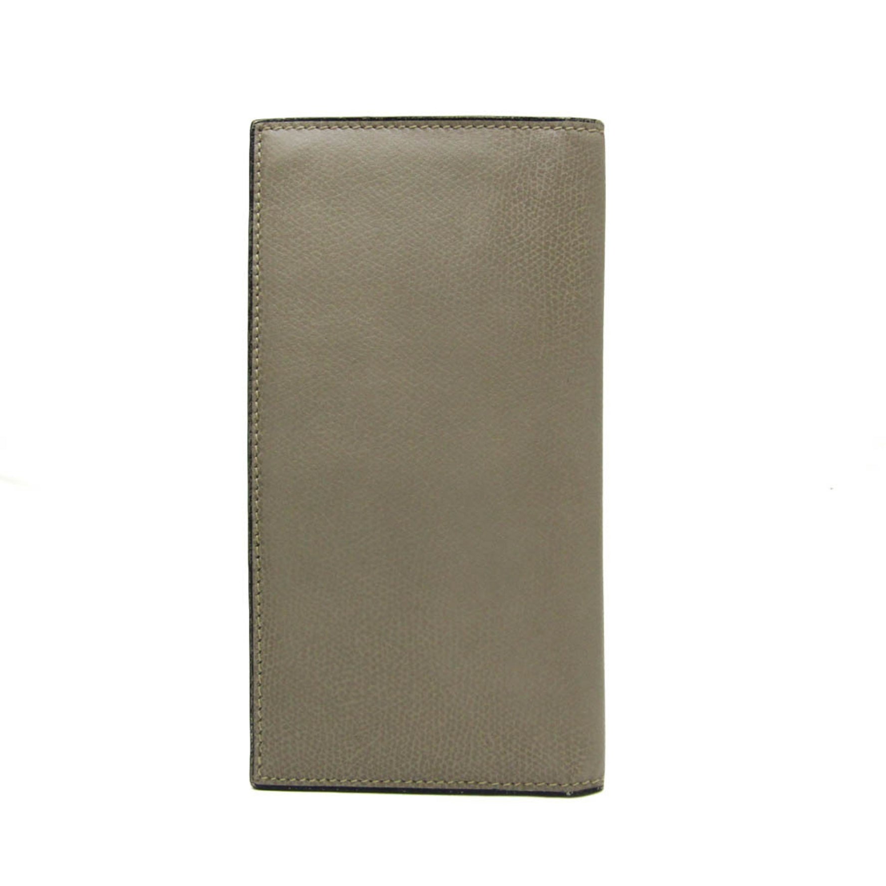 Valextra Vertical 12 Card V8L21 Men,Women Leather Long Bill Wallet (bi-fold) Grayish