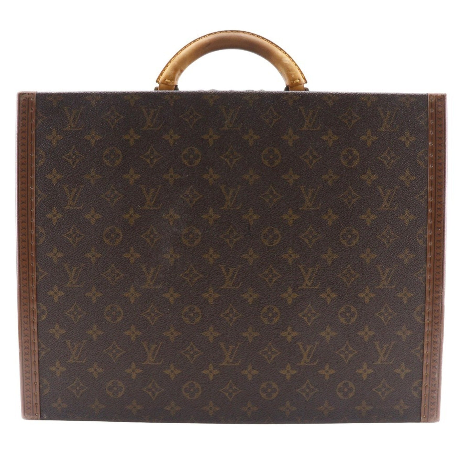 Louis Vuitton President Trunk Attache Case Monogram Canvas, Unisex, with Snap Lock