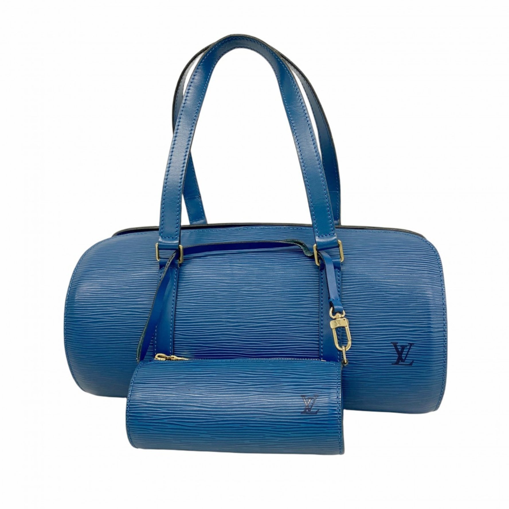 Louis Vuitton Epi Soufflot Handbag Toledo Blue