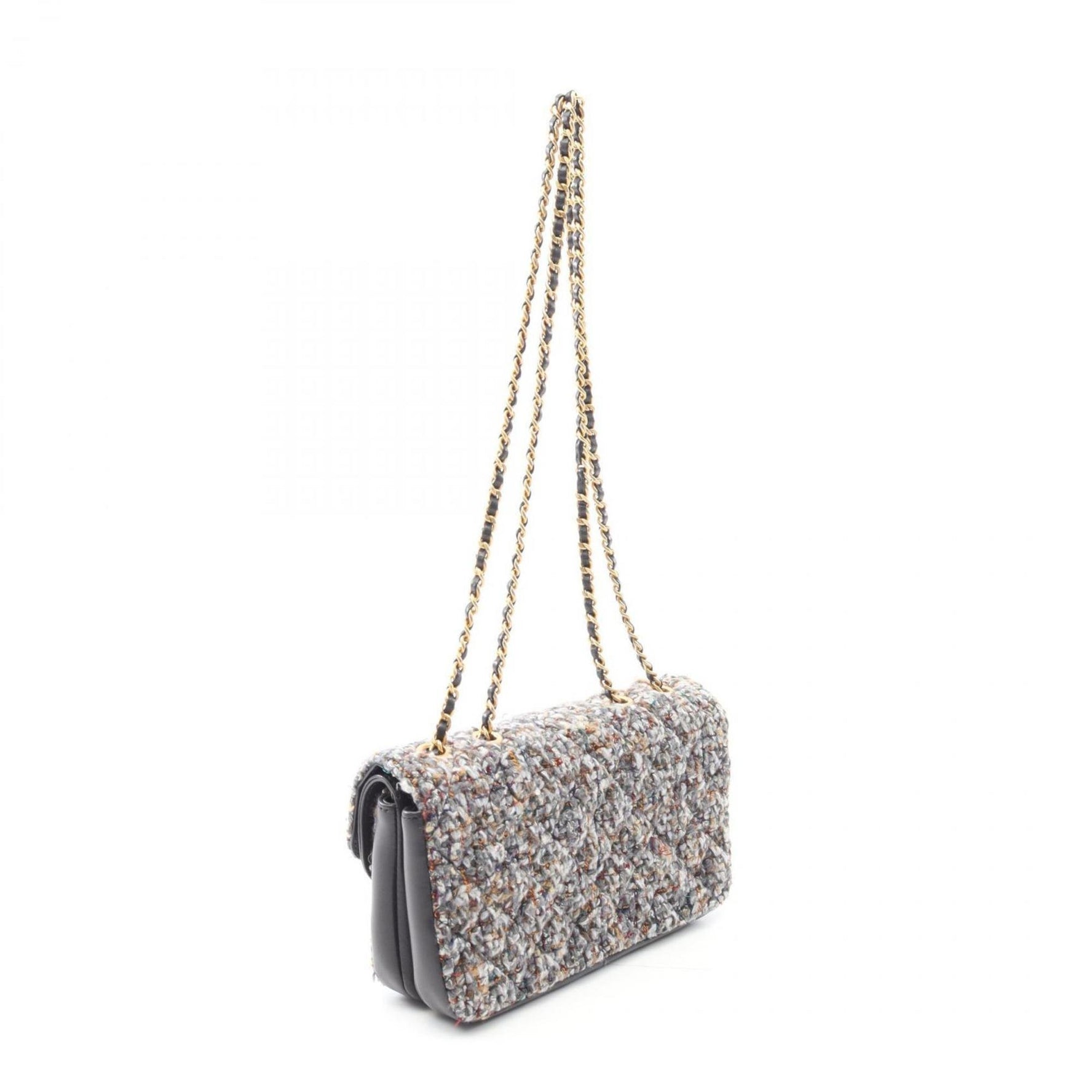 Chanel Coco Mark Shoulder Bag, Fabric Leather