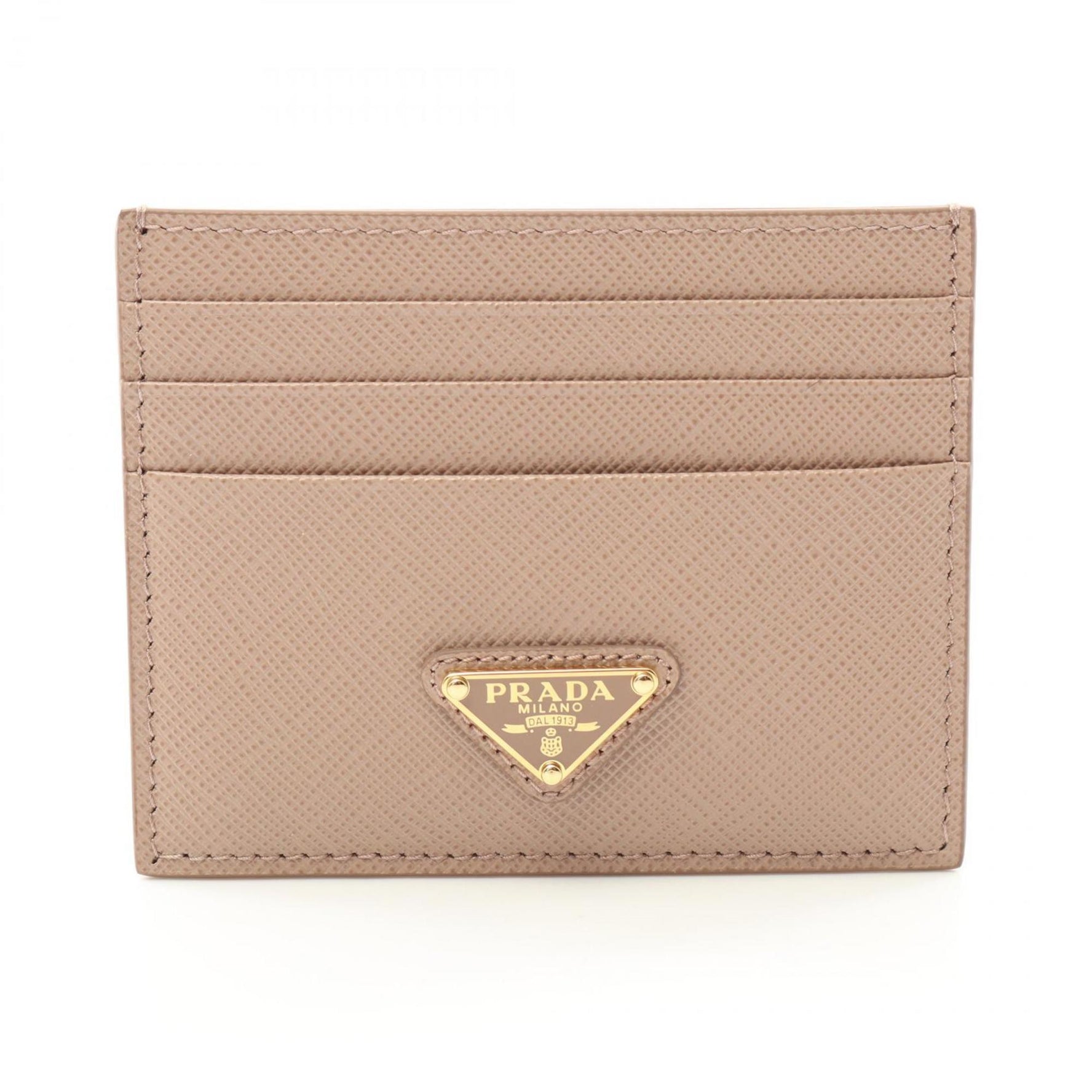PRADA SAFFIANO TRIANG Business Card Holder/Card Case Saffiano Leather
