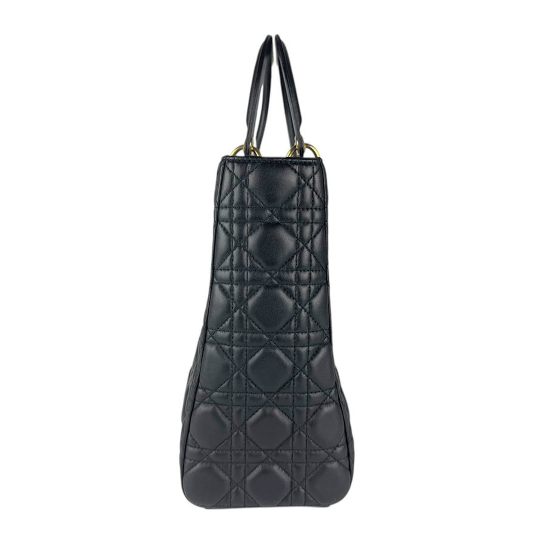 Christian Dior Lady handbag/shoulder bag in lambskin and gold