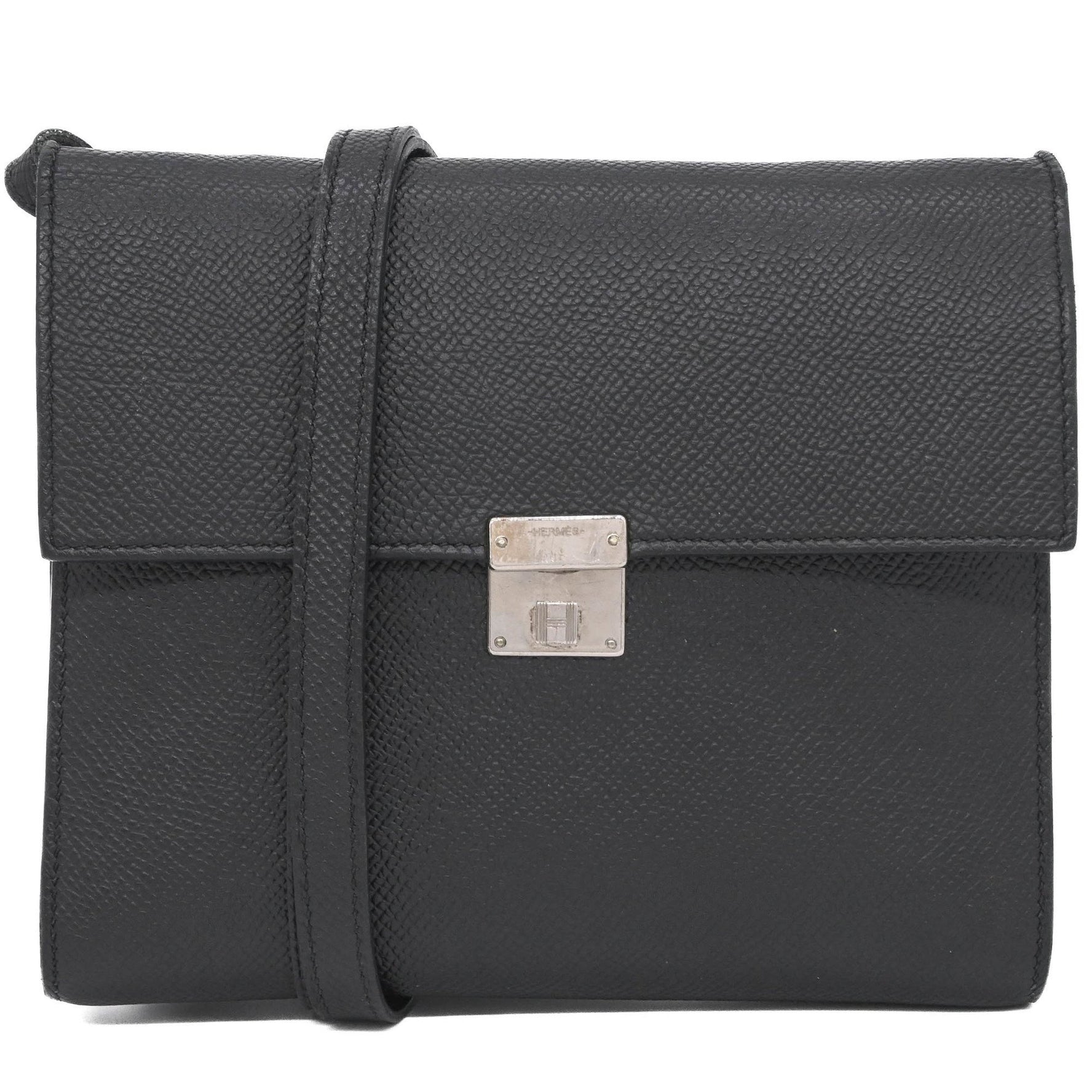 HERMES Click 16 Mini Shoulder Bag with Pouch Wallet in Epsom Leather, #C