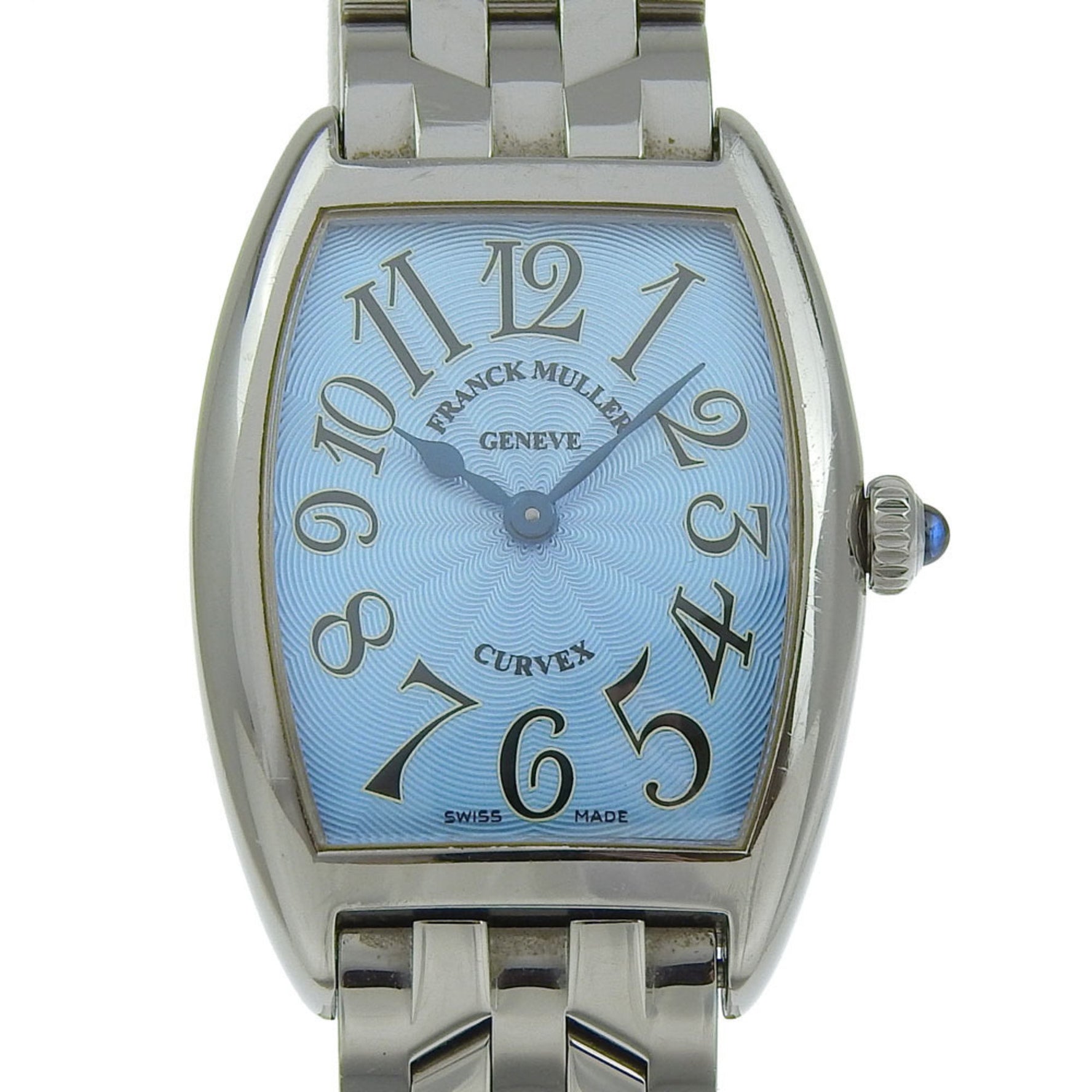 FRANCK MULLER Tonookabex Watch 1752 Stainless Steel Quartz Analog Display Blue Dial Ladies