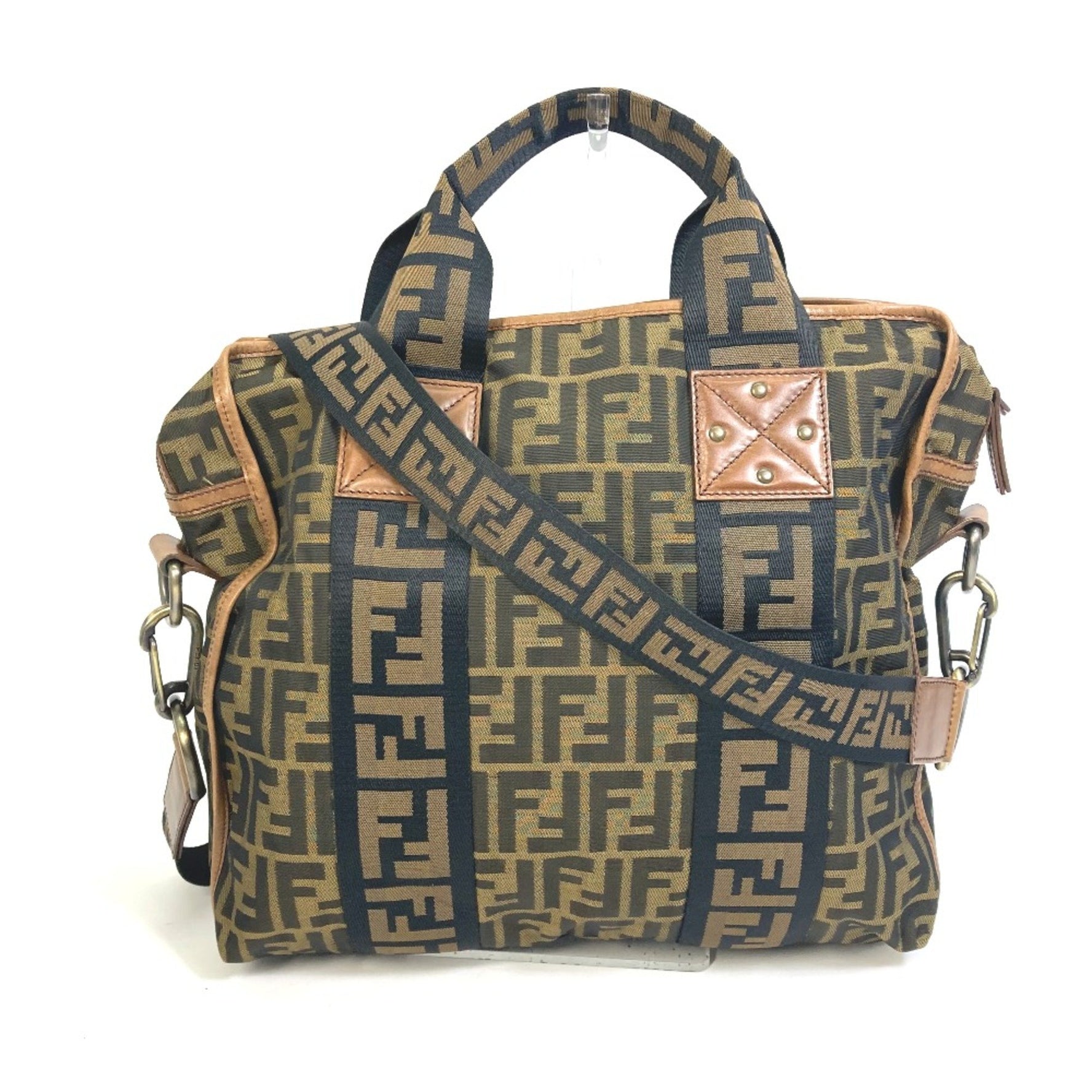 Fendi Zucca FF pattern Bag Tote Bag Black