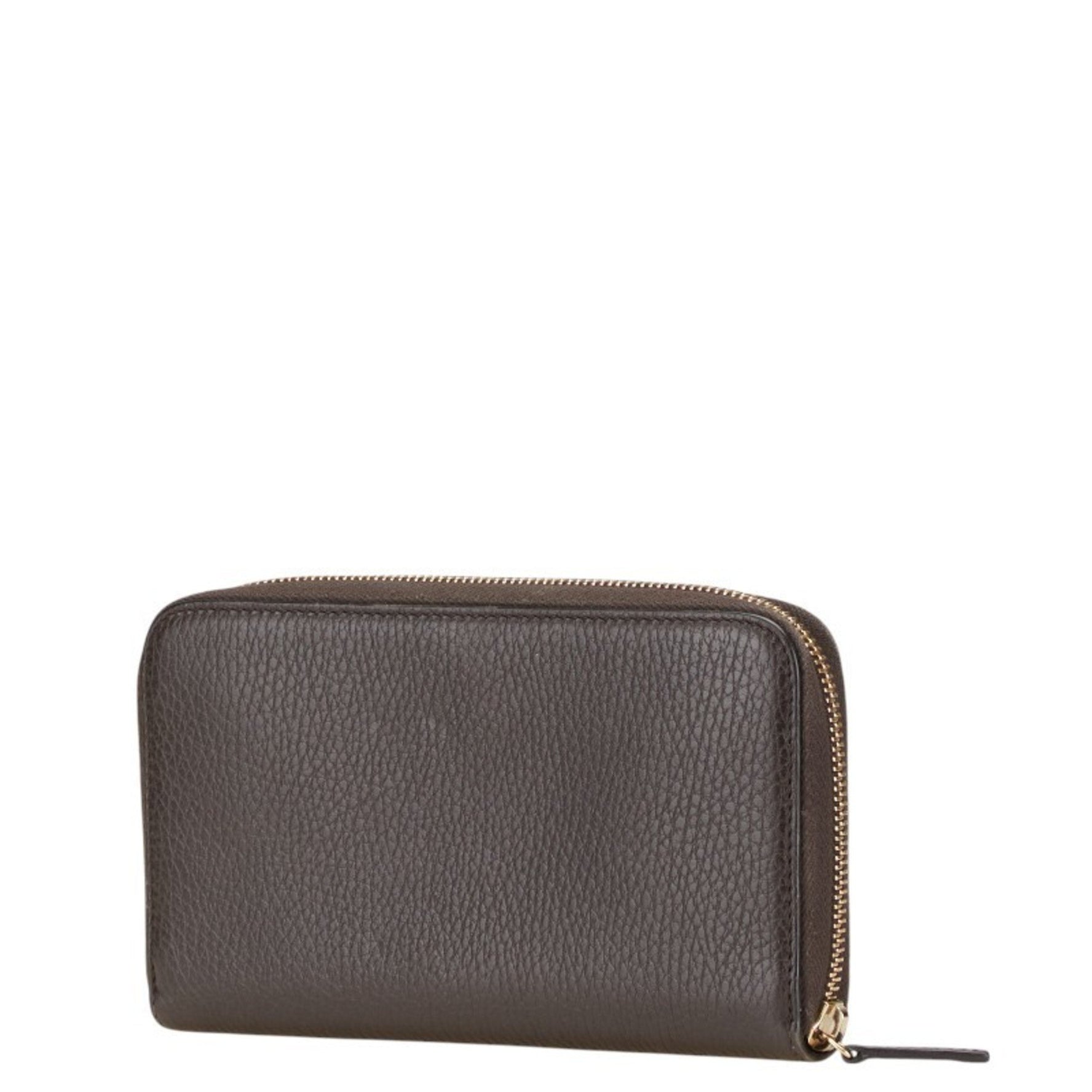 Gucci Interlocking G Long Wallet with Round Zipper, Leather