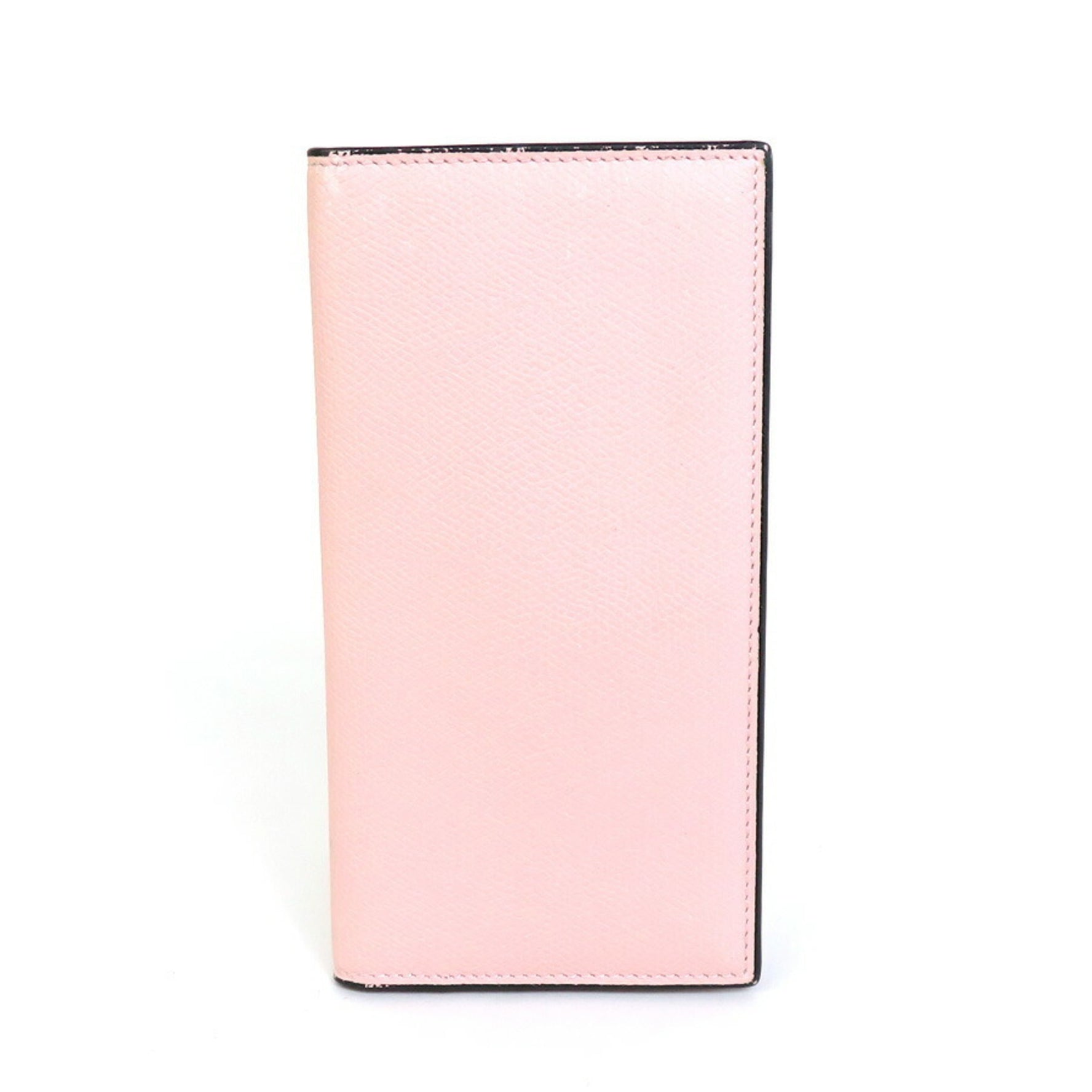 Valextra card case leather light pink unisex