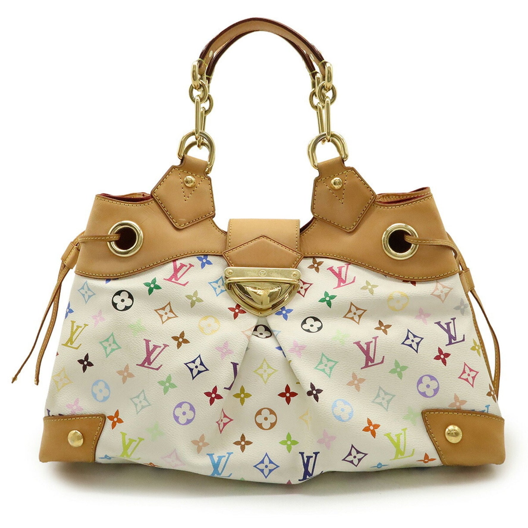 Louis Vuitton Monogram Multicolor Ursula Takashi Murakami Collaboration Tote Bag Shoulder Bron White