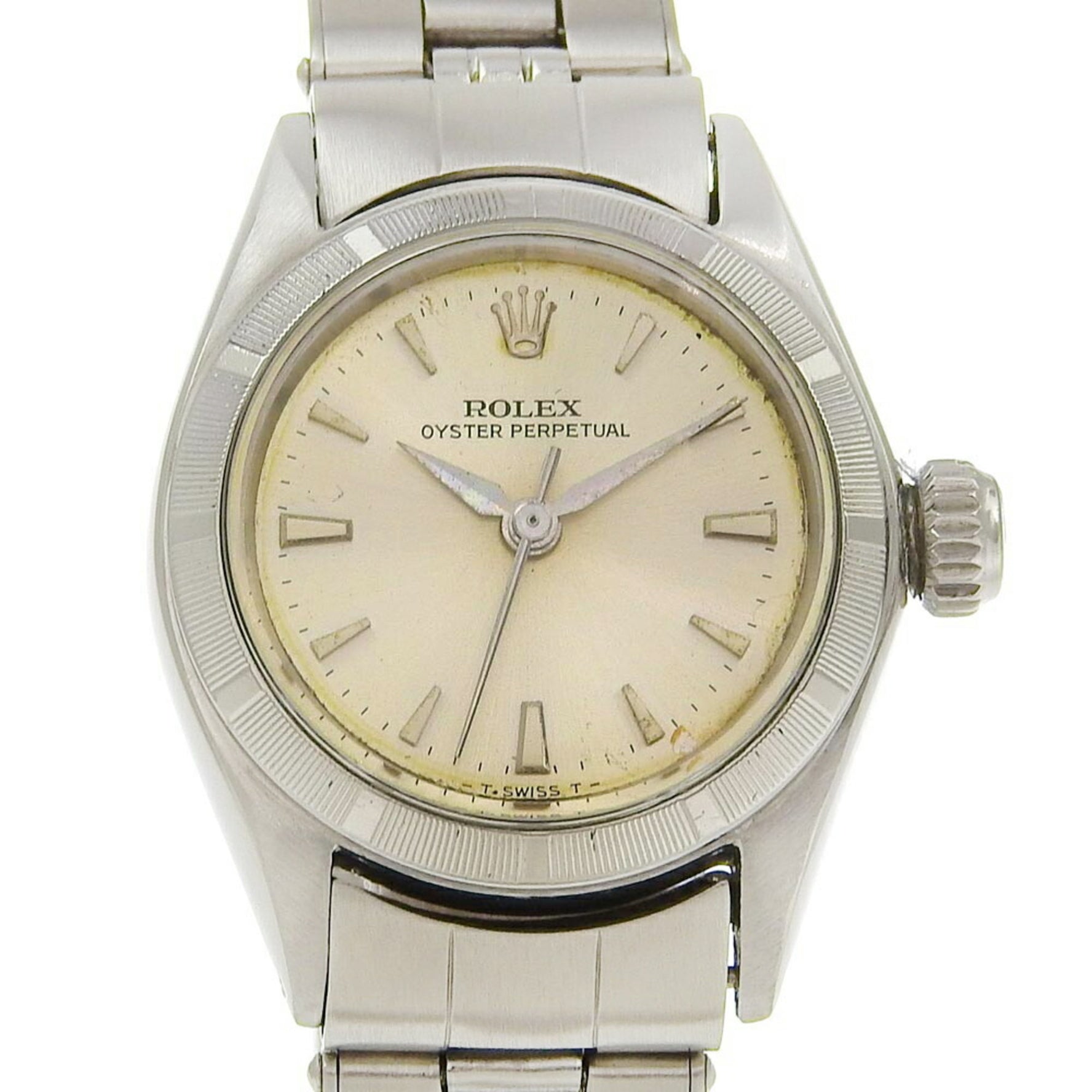 Rolex Oyster Perpetual Watch Thunderbird Bezel 6623 Stainless Steel 1965 Automatic Silver Dial perpetual Ladies