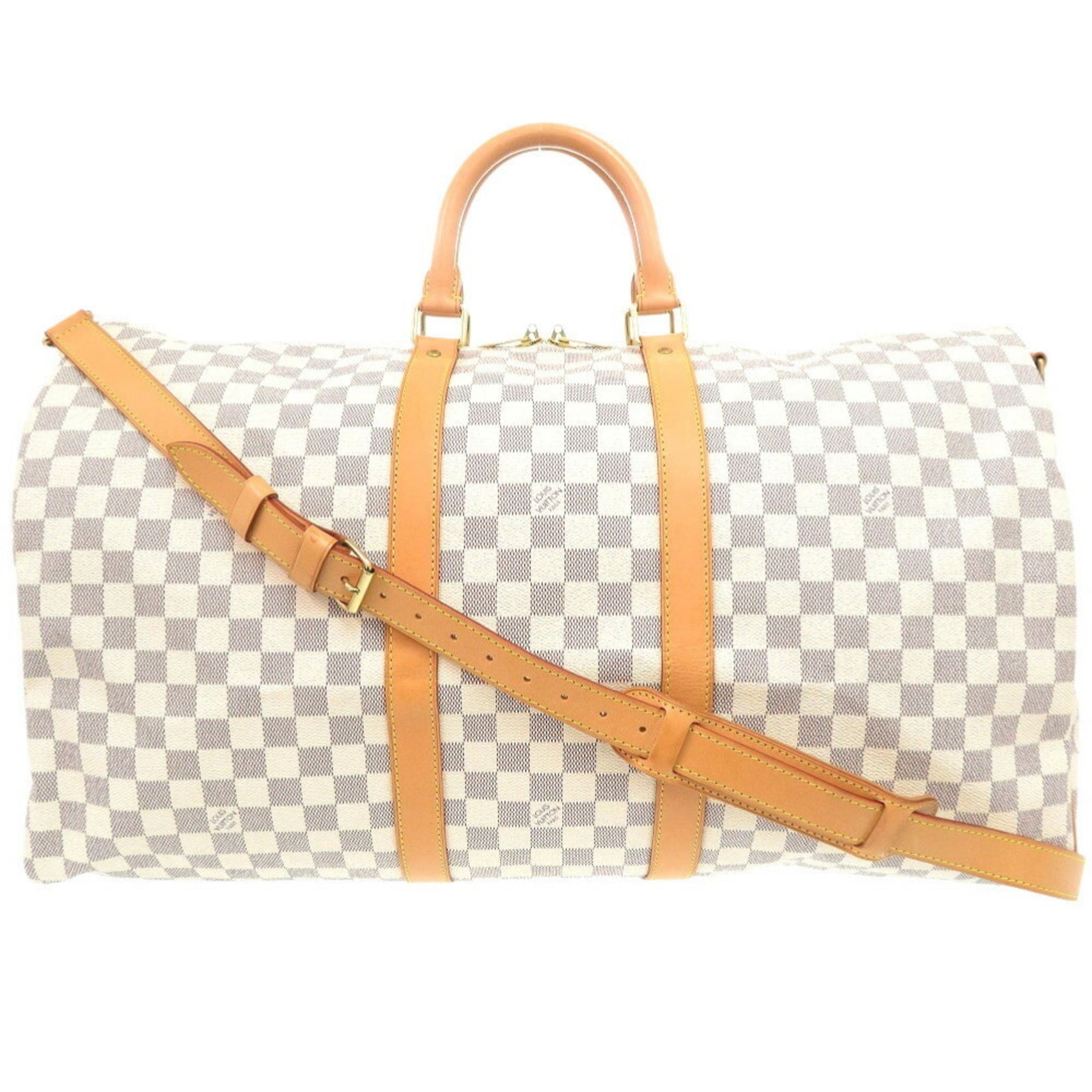 Louis Vuitton Keepall Bandouliere 55 Damier Azur Boston Bag 1583