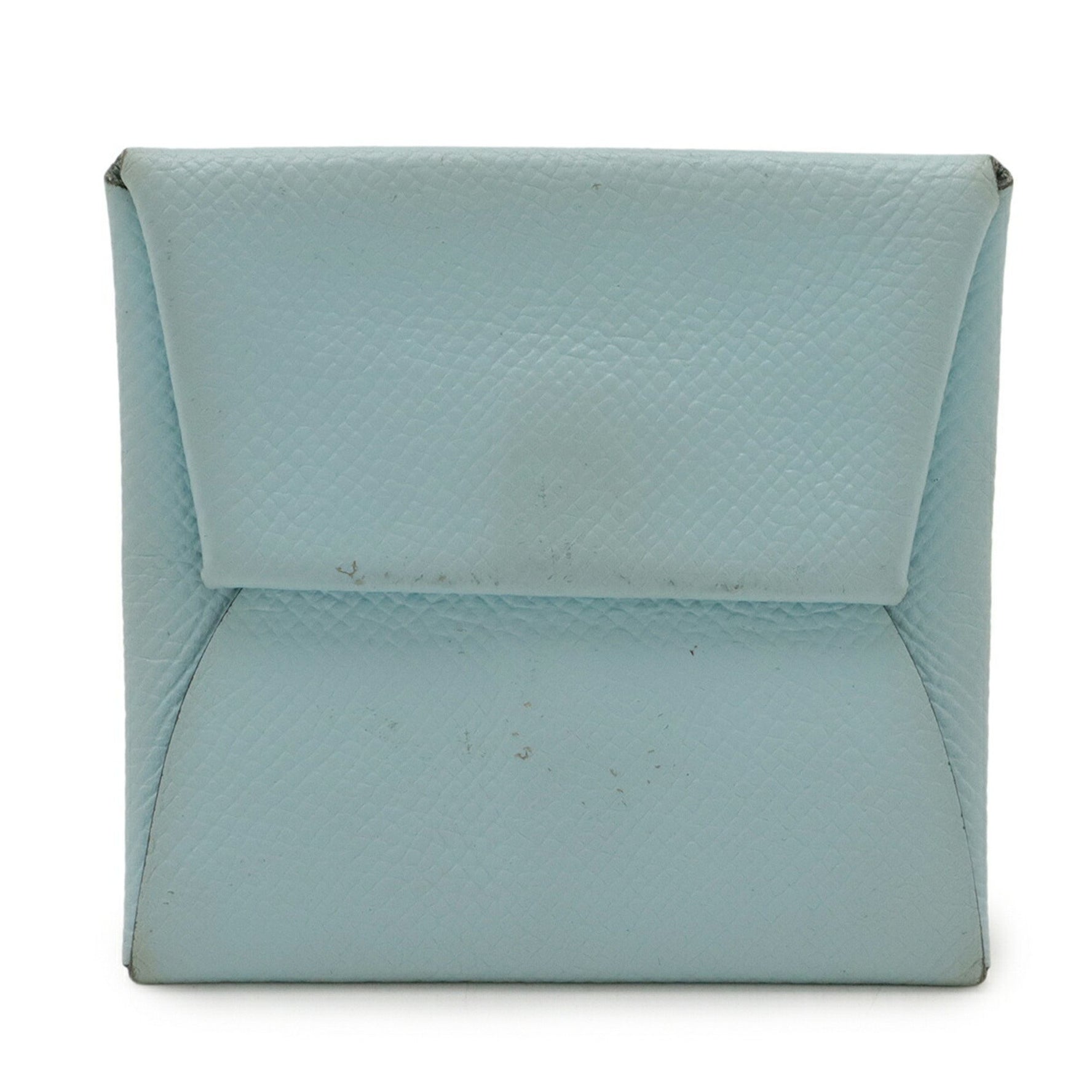 HERMES Bastia Coin Case/Purse in Epsom Leather, Blue Atoll, Mint with X Stamp