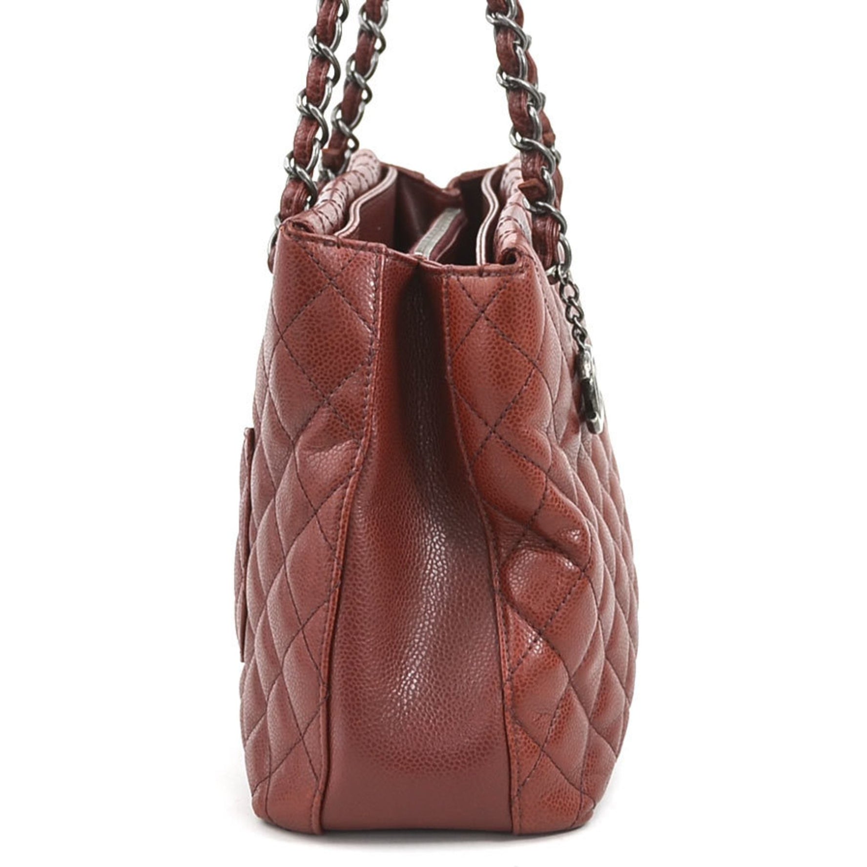CHANEL Shoulder Bag Matelasse Leather Gunmetal