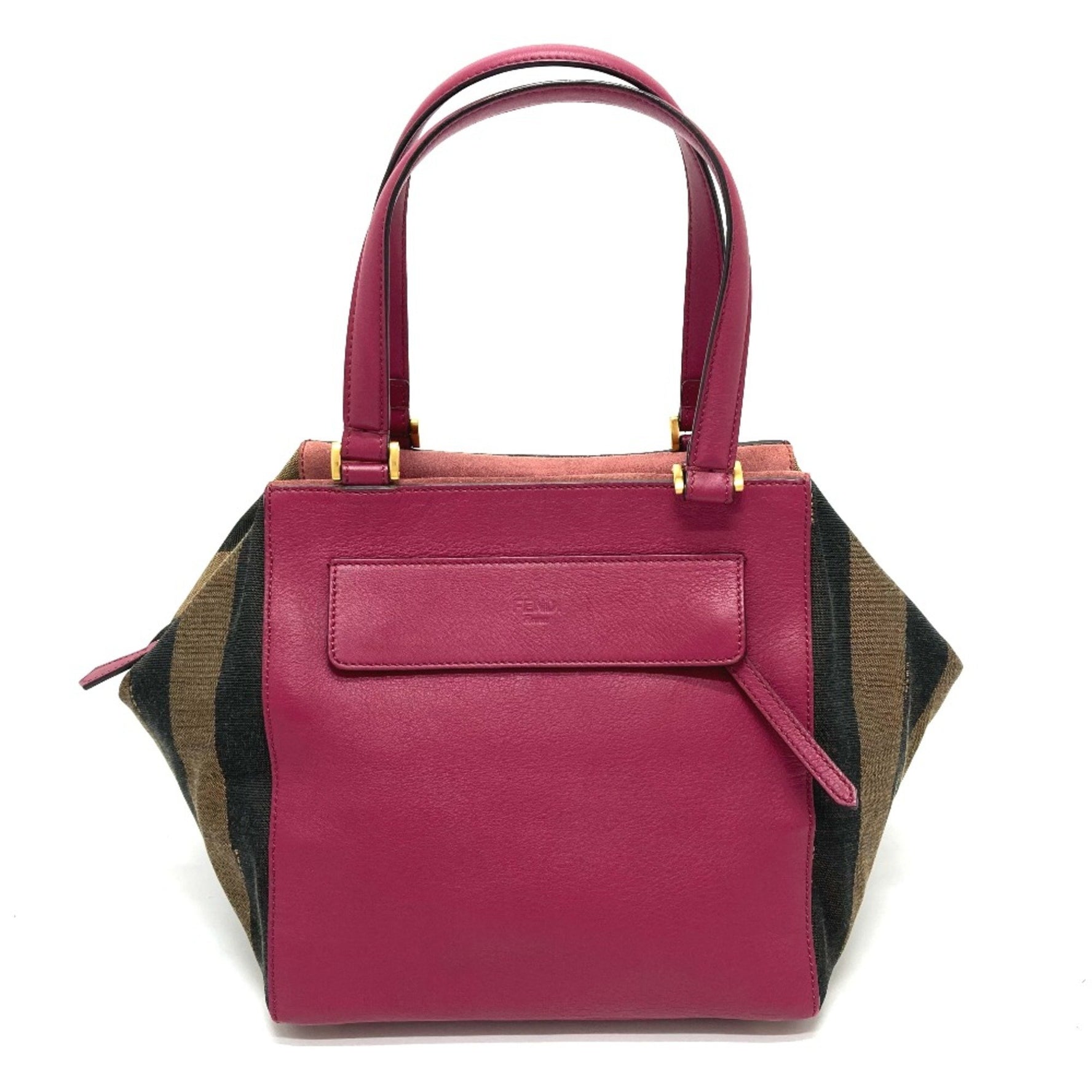 Fendi Pecan Bag Duffle Bag Hand Bag x Purple Based