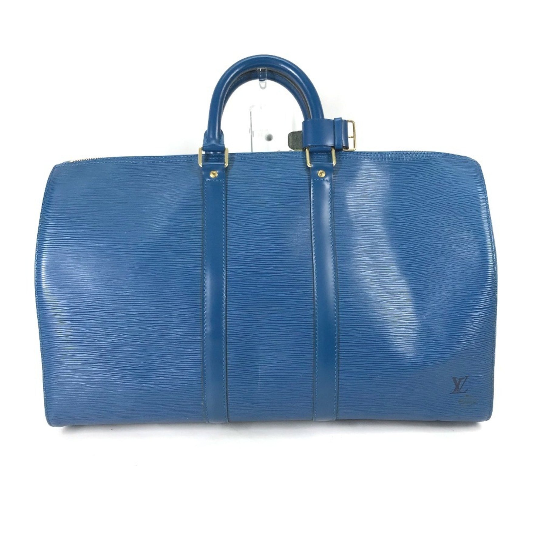 Louis Vuitton Epi Leather Keepall 45 Travel Bag, Handbag/Boston Toledo Blue