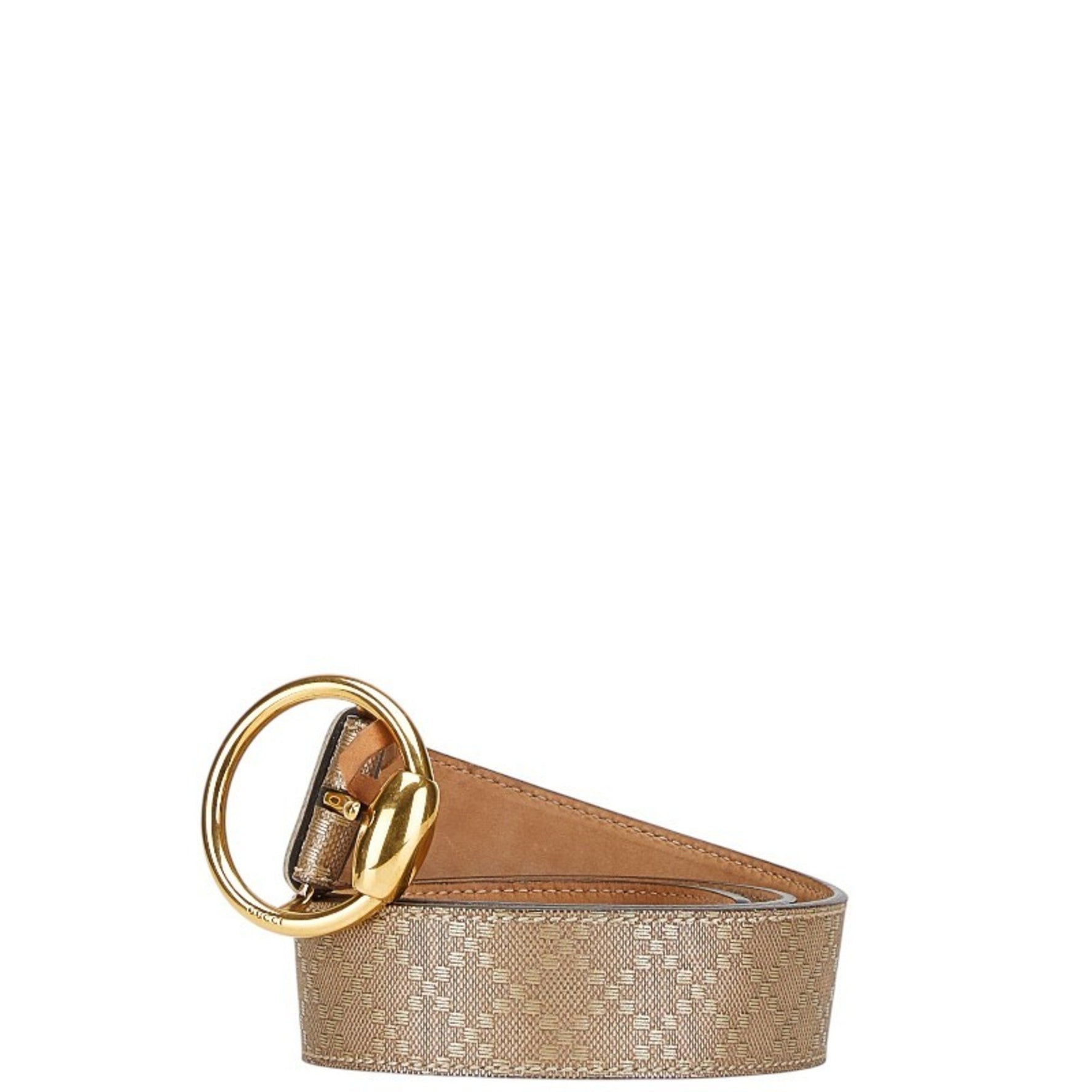 Gucci Diamante Belt 80 32 Gold Leather