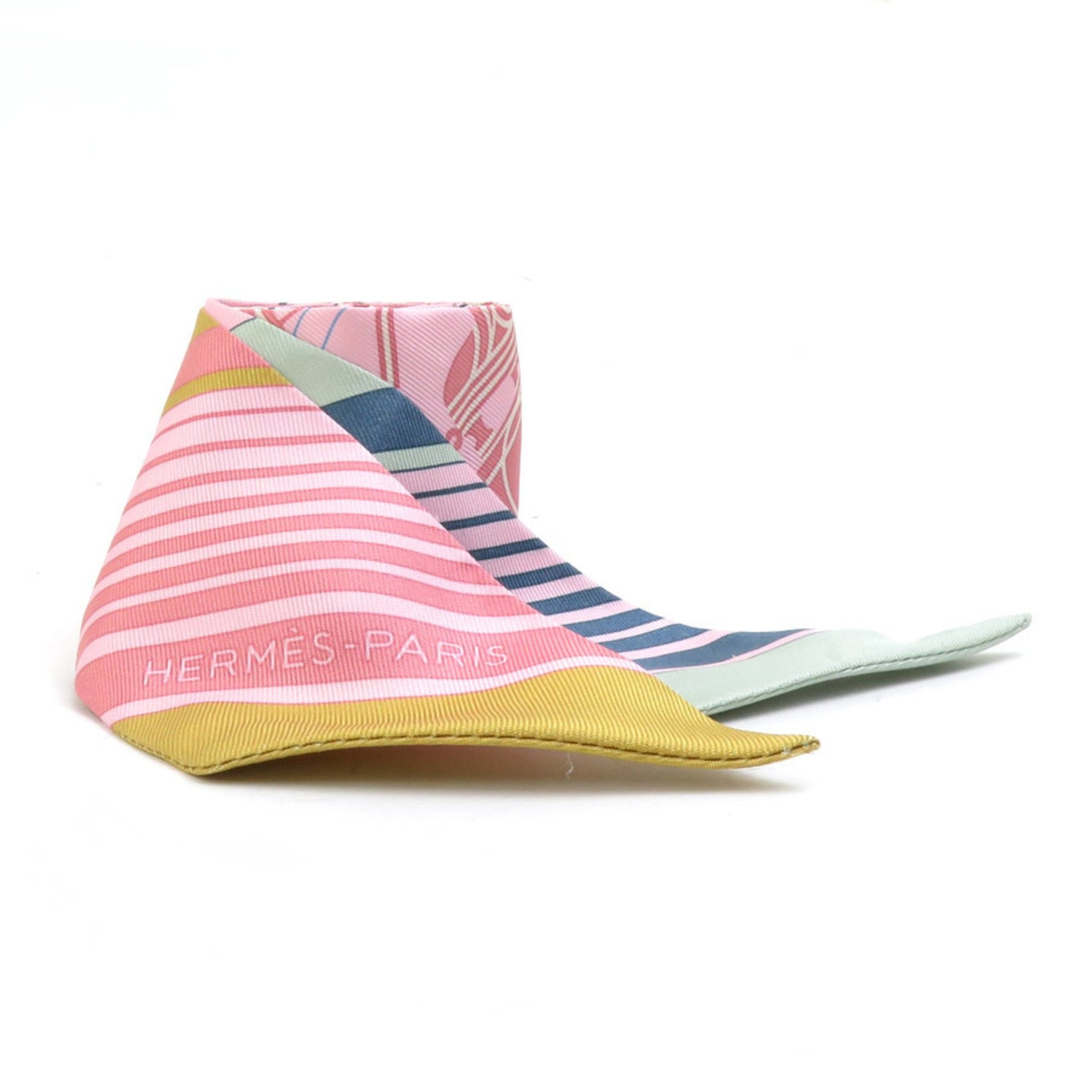 Hermes Scarf Twilly Silk Pink Multicolor