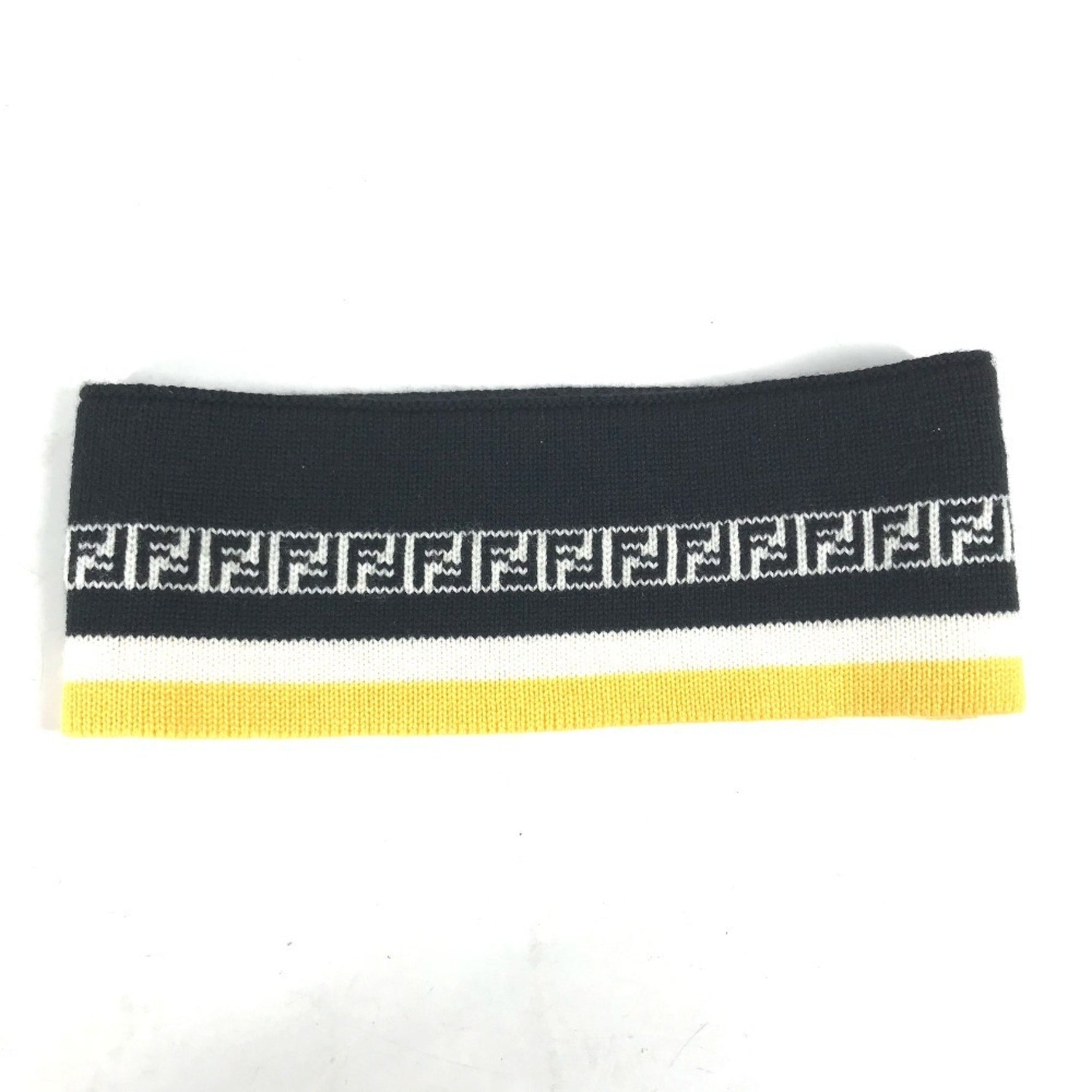FENDI Hair Headband Hairband Wool White