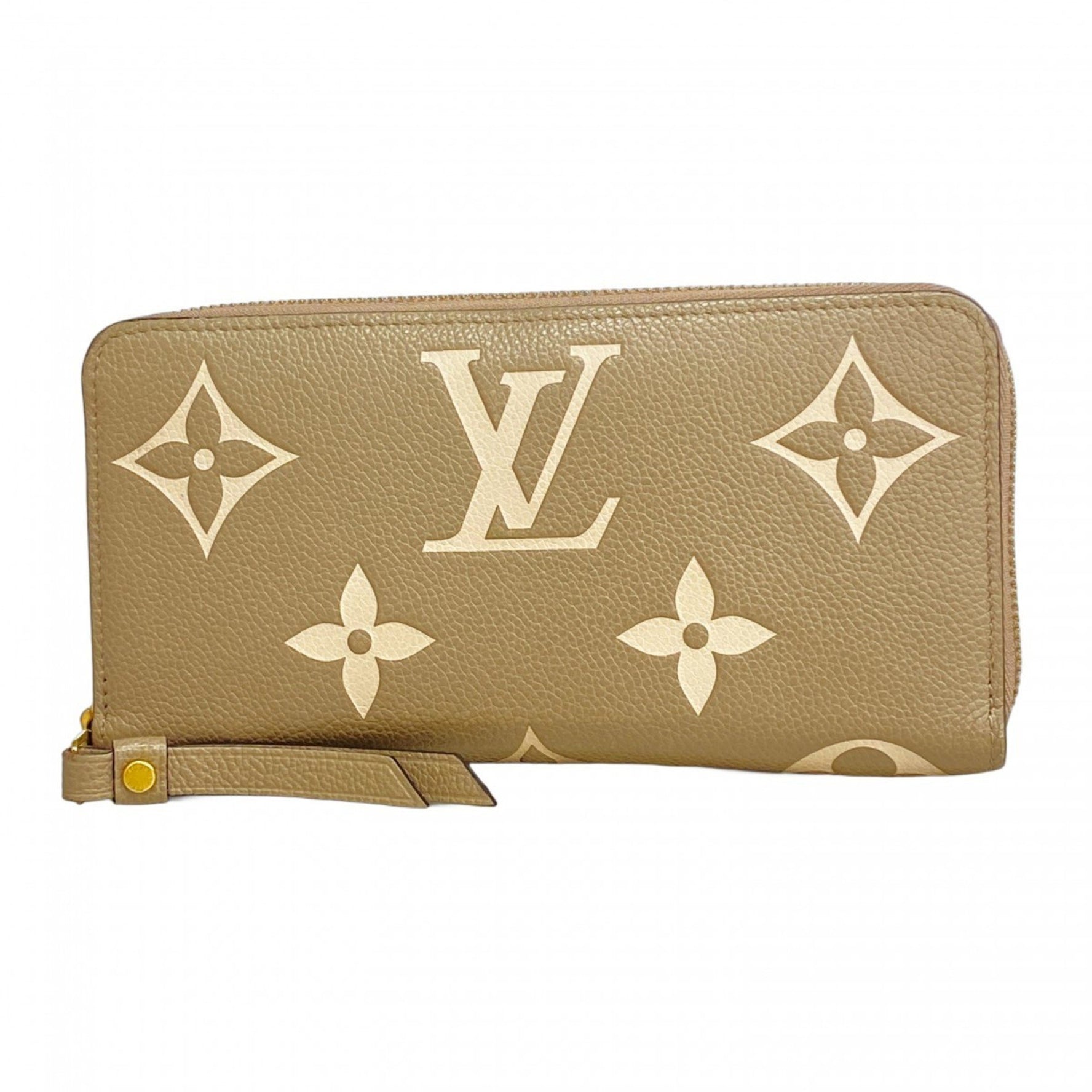 Louis Vuitton Monogram Empreinte Zippy Wallet Tourterelle Creme