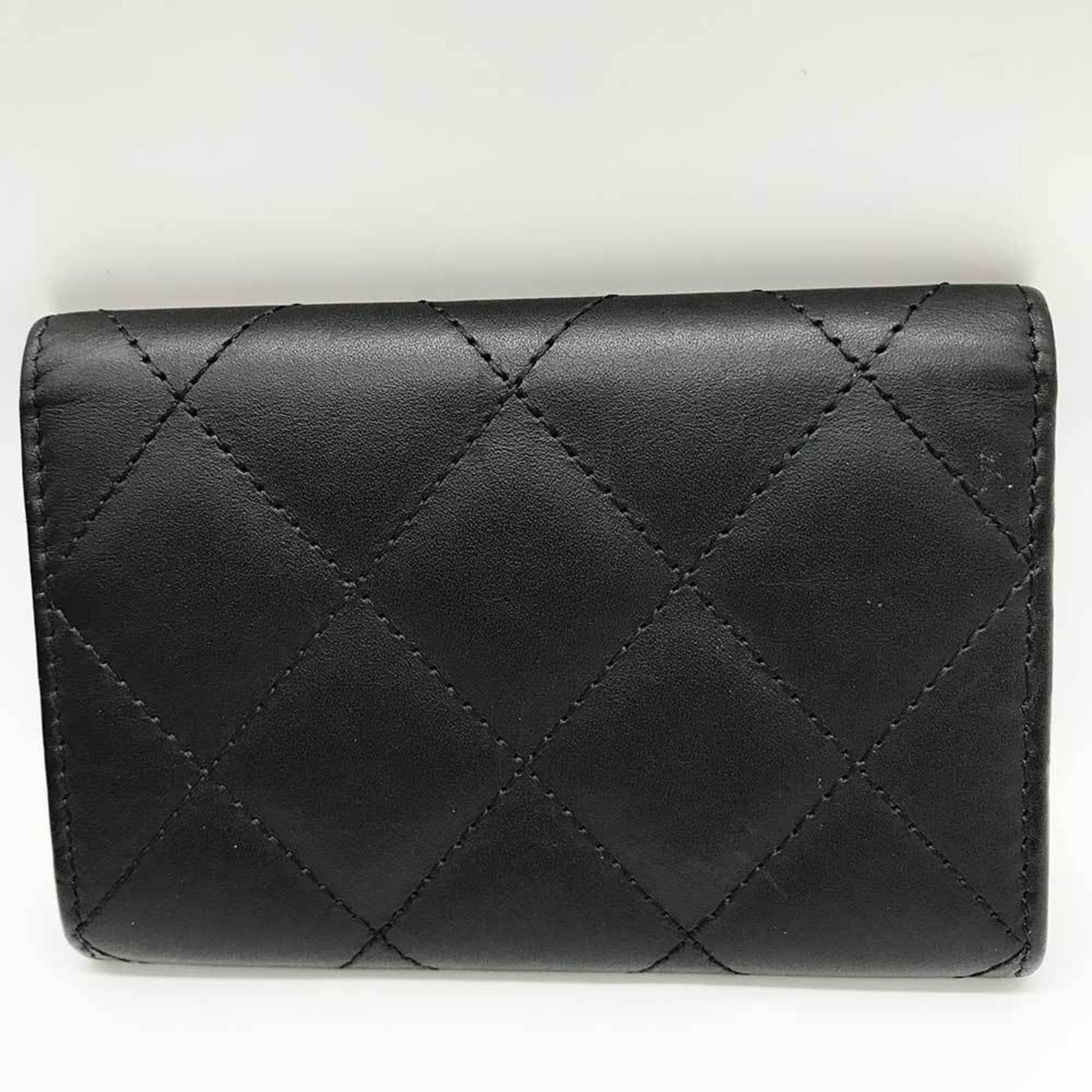 CHANEL Cambon Line Business Card Holder/Card Case Lambskin
