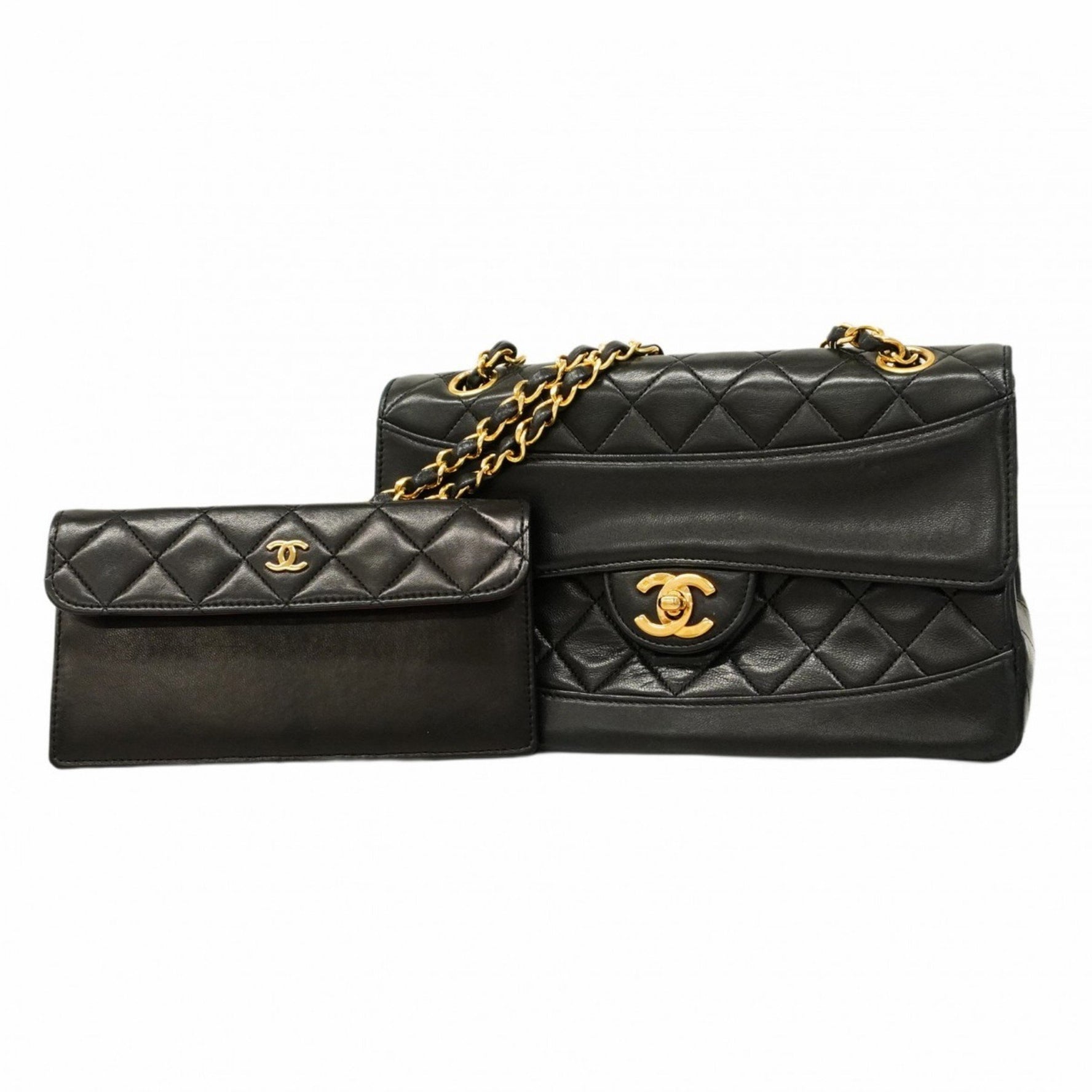 Chanel Matelasse Shoulder Bag with Double Flap and Chain, Lambskin