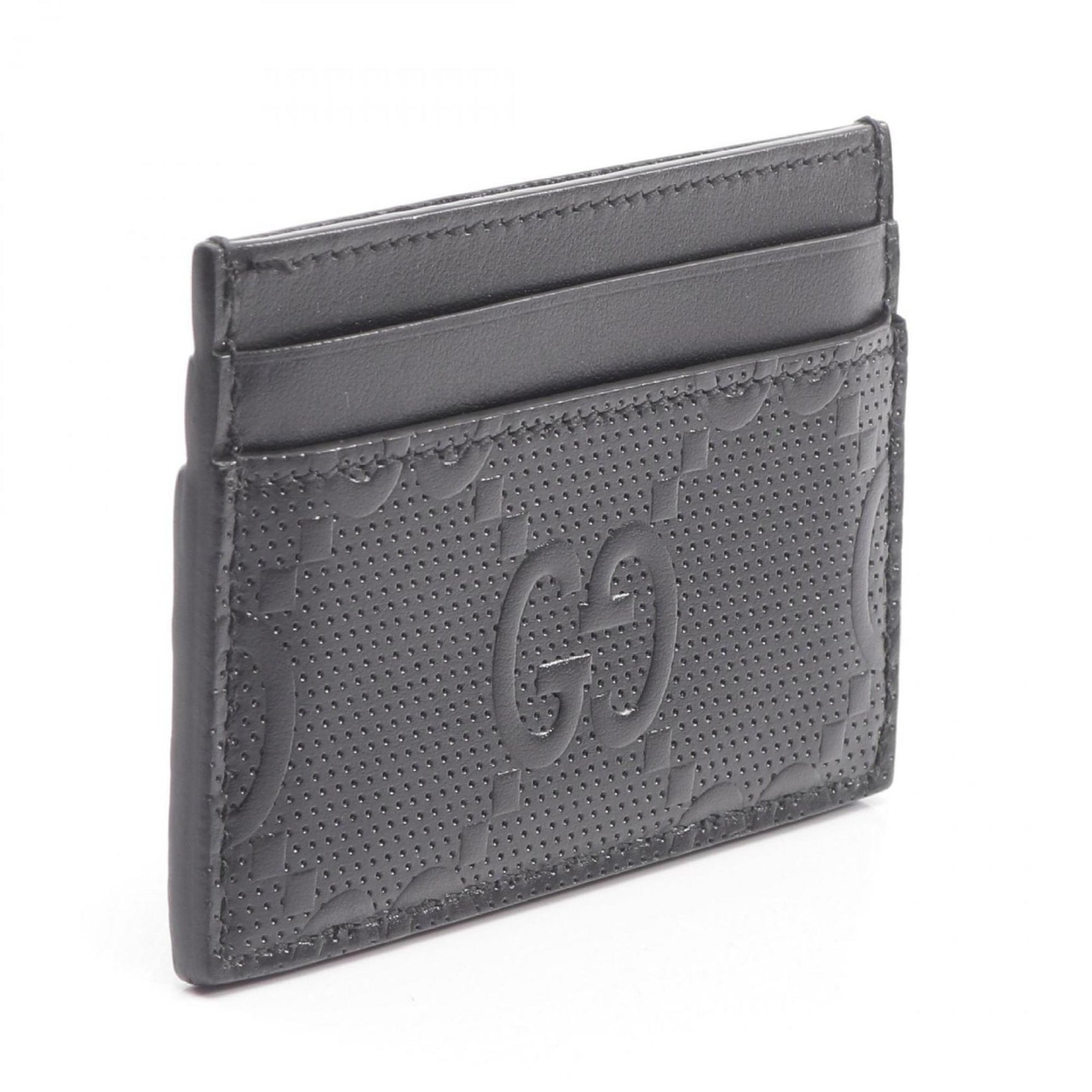 Gucci GG embossed card case, leather