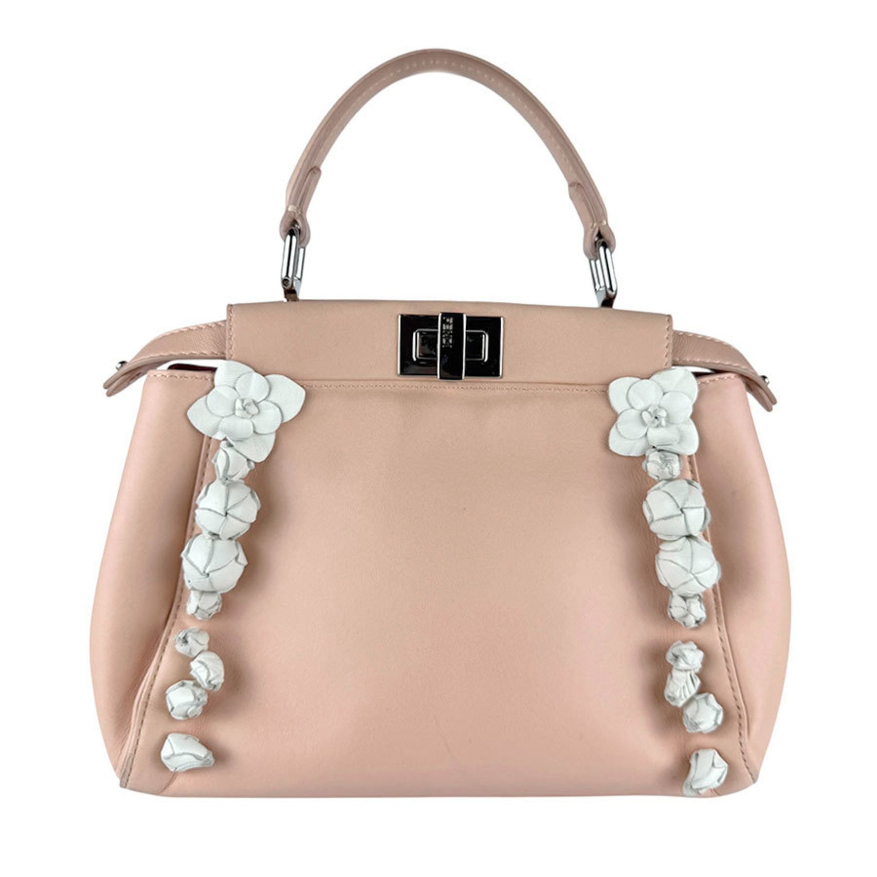 Fendi Peekaboo Mini Leather Shoulder Bag