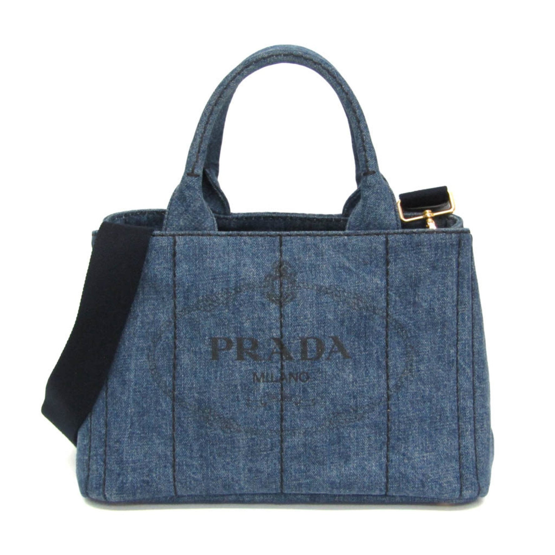 Prada Canapa Denim Shoulder Bag,Tote Bag