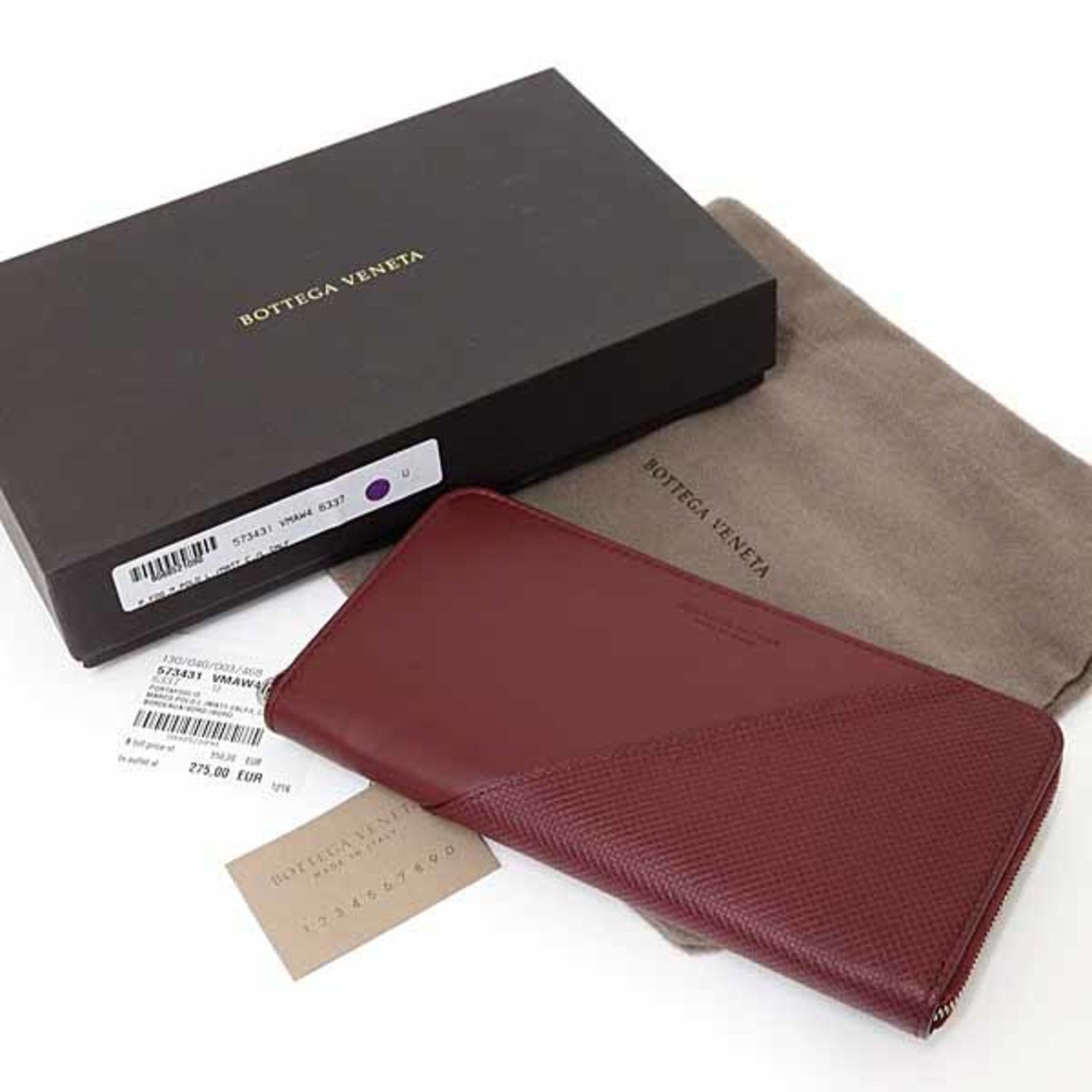 Bottega Veneta Marco Polo Zip-Around Wallet, Round Long