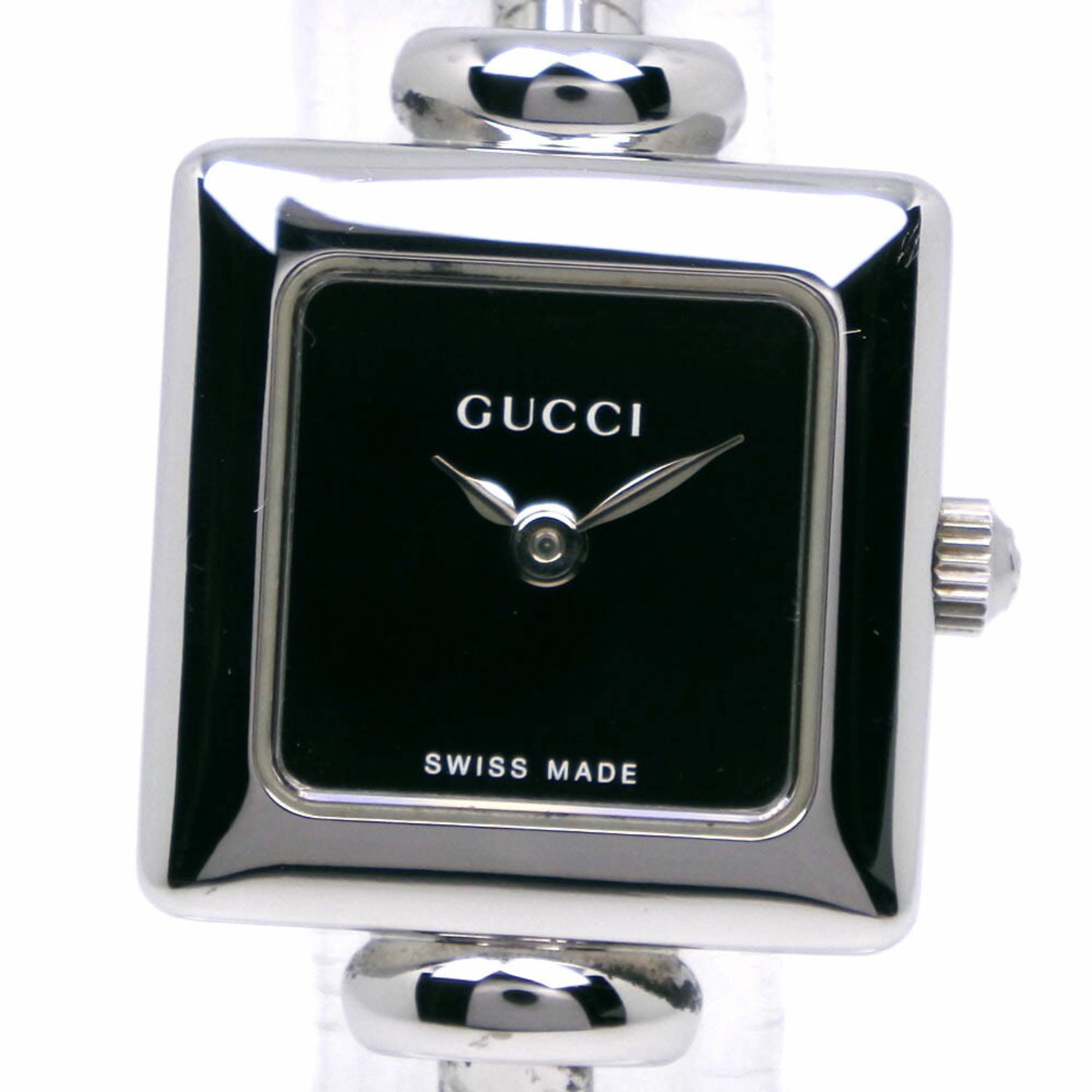 Gucci Watch Stainless Steel Quartz Analog Display Black Dial