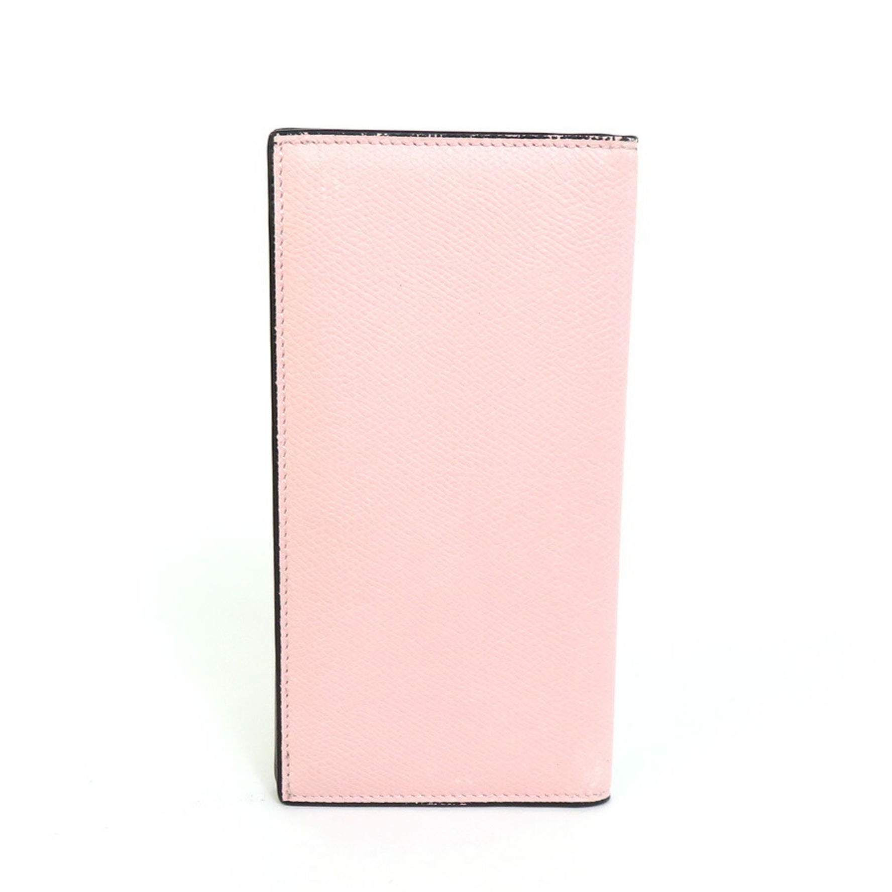 Valextra card case leather light pink unisex