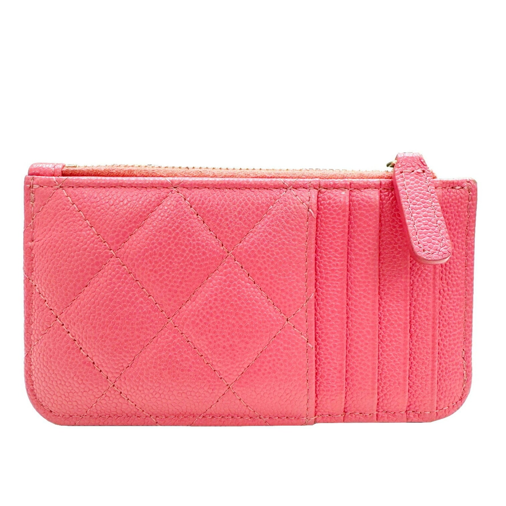 CHANEL Matelasse Coin Case Wallet Card Business Holder Caviar Skin Random Number Accessory
