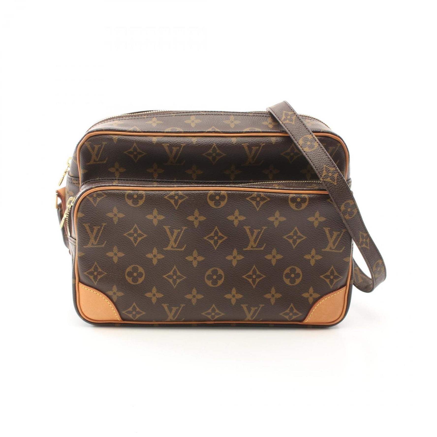 Louis Vuitton Nile Shoulder Bag Coated Canvas Leather Monogram