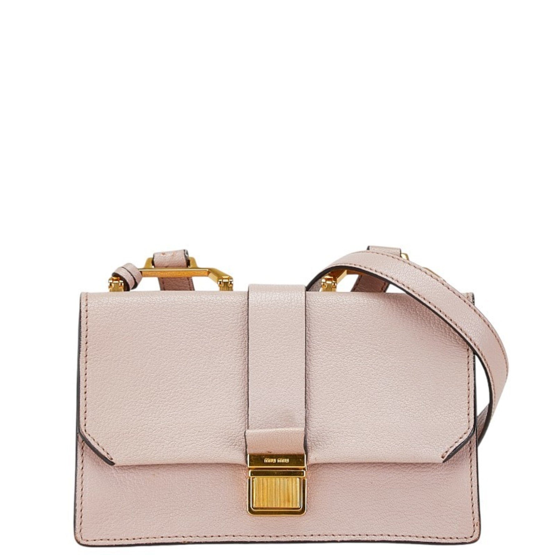 Miu Miu miu miu Madras Shoulder Bag Leather