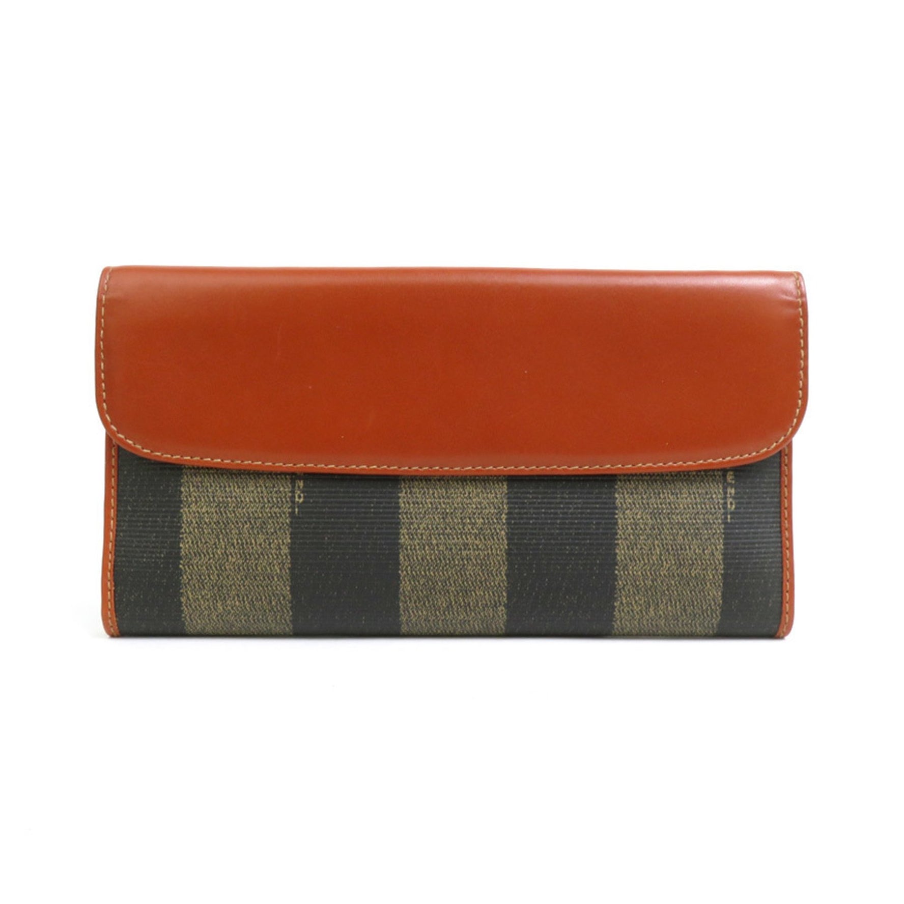 FENDI Bi-fold wallet Pecan PVC coated canvas/leather Unisex