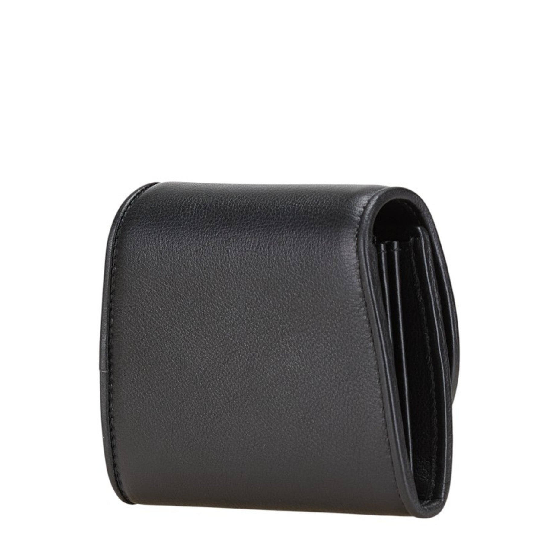 Gucci Blondie Medium Chain Wallet Shoulder Bag Black Gold Leather