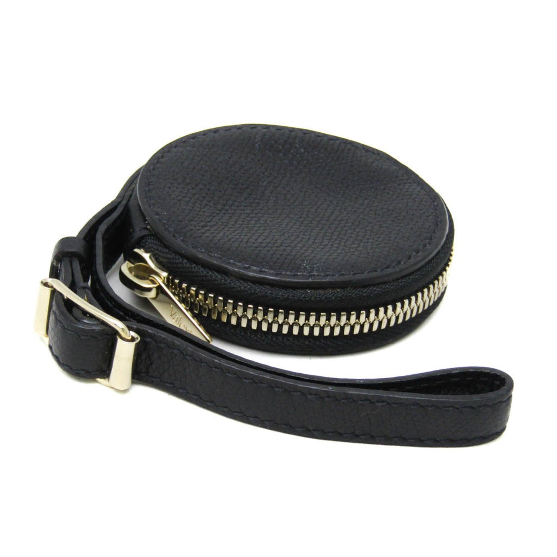 Valextra Round Type Men,Women Leather Coin Purse/coin Case