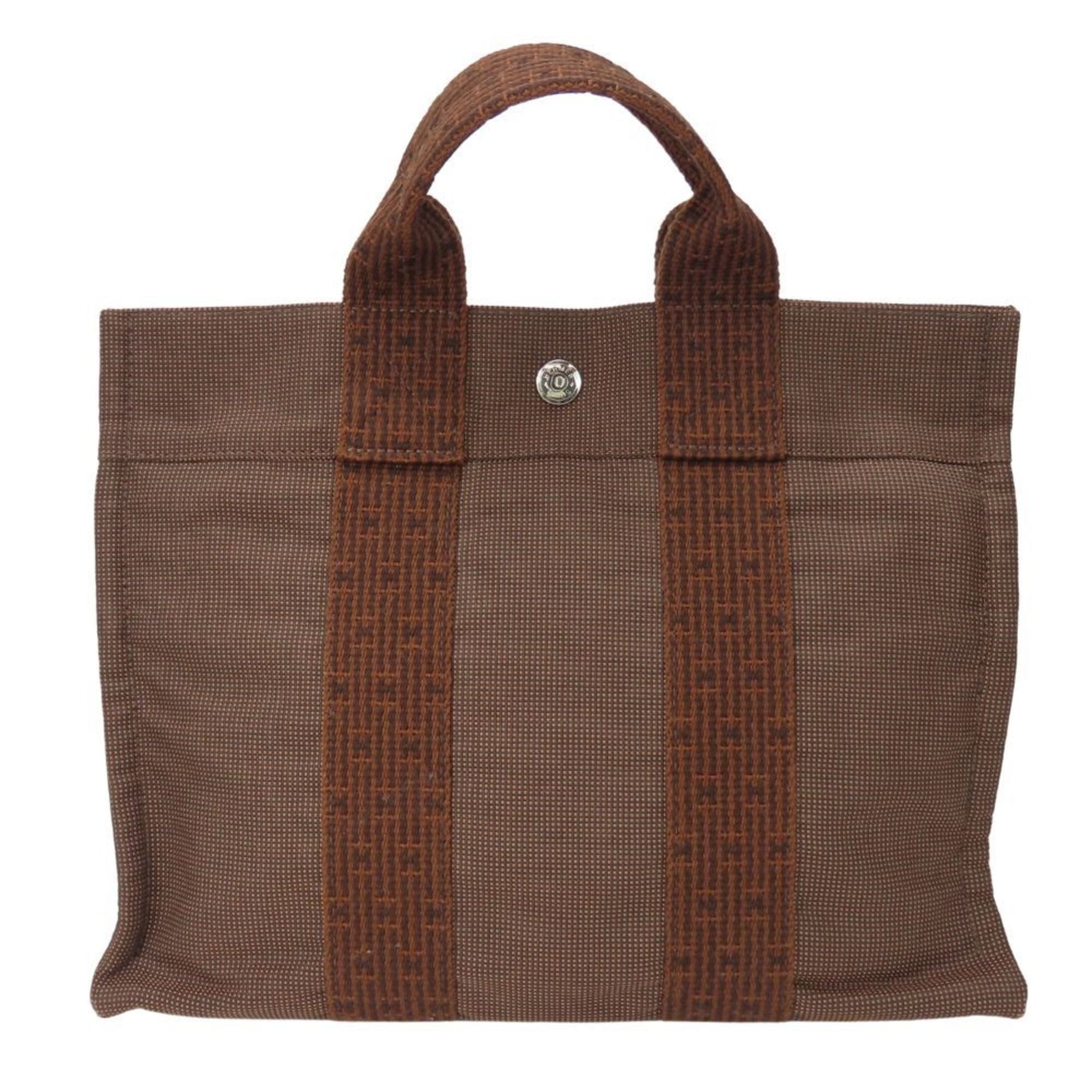 Hermes handbag tote PM Air Line old metal fittings canvas men's her line pm